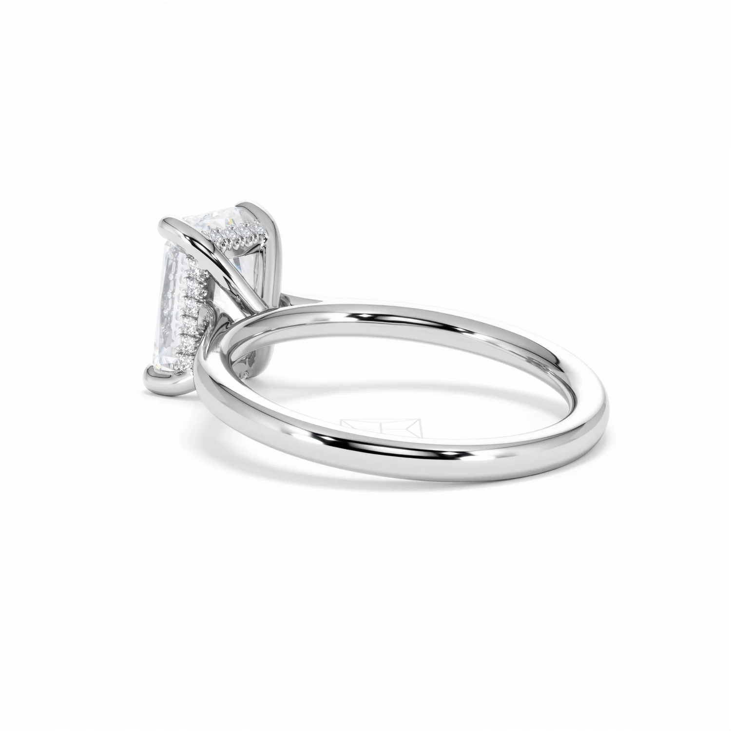Amora Radiant 2.00ct Hidden Halo Lab Diamond Engagement Ring F/VS1 Set in 18K White Gold - Image 60