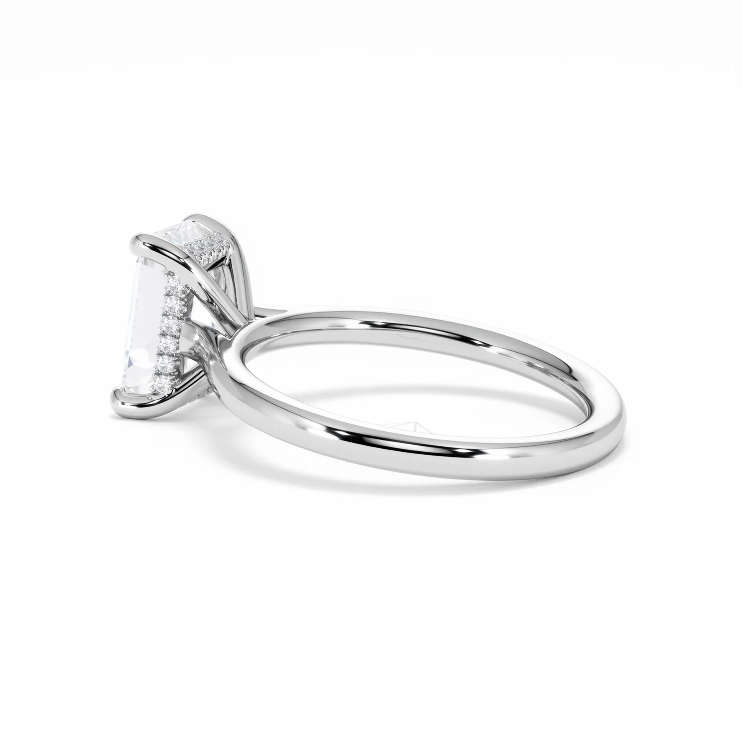 Amora Radiant 2.00ct Hidden Halo Lab Diamond Engagement Ring F/VS1 Set in 18K White Gold - Image 64