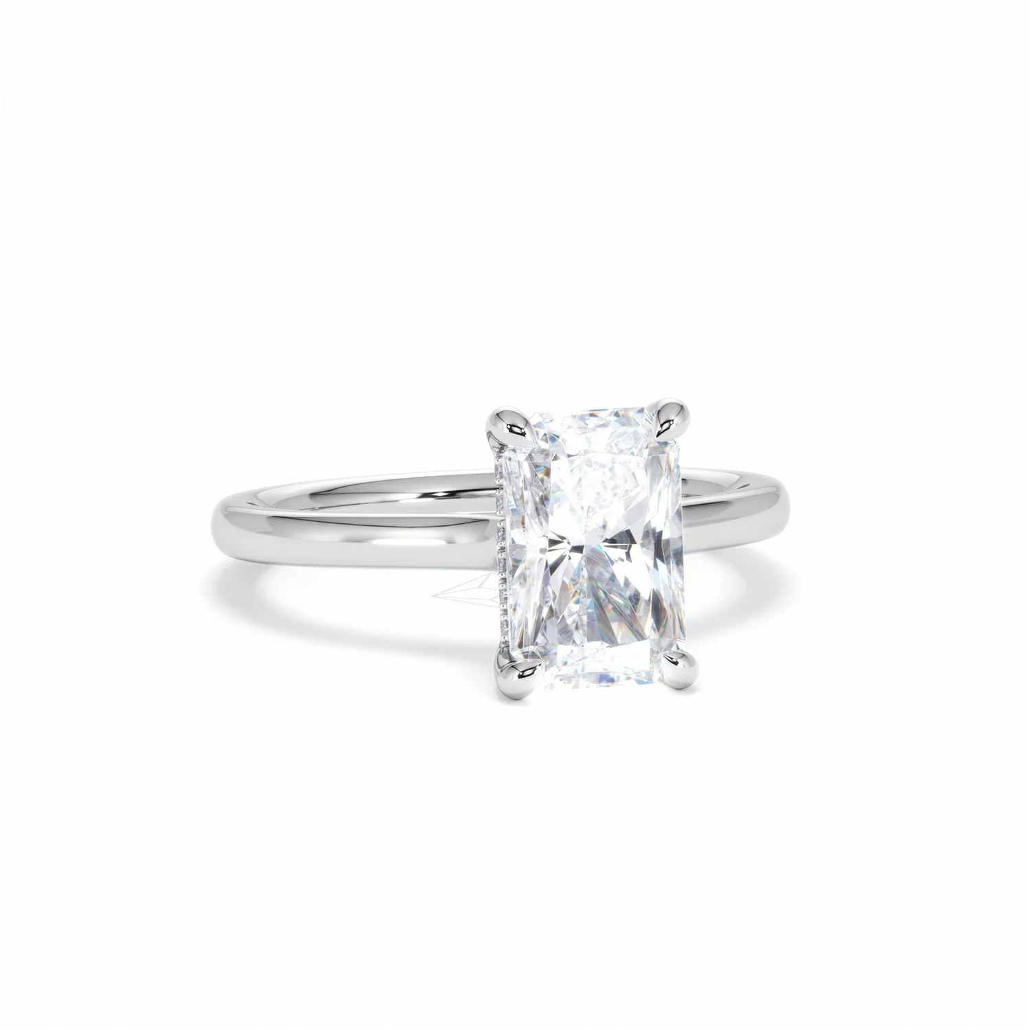 Amora Radiant 2.00ct Hidden Halo Lab Diamond Engagement Ring F/VS1 Set in Platinum - Image 13