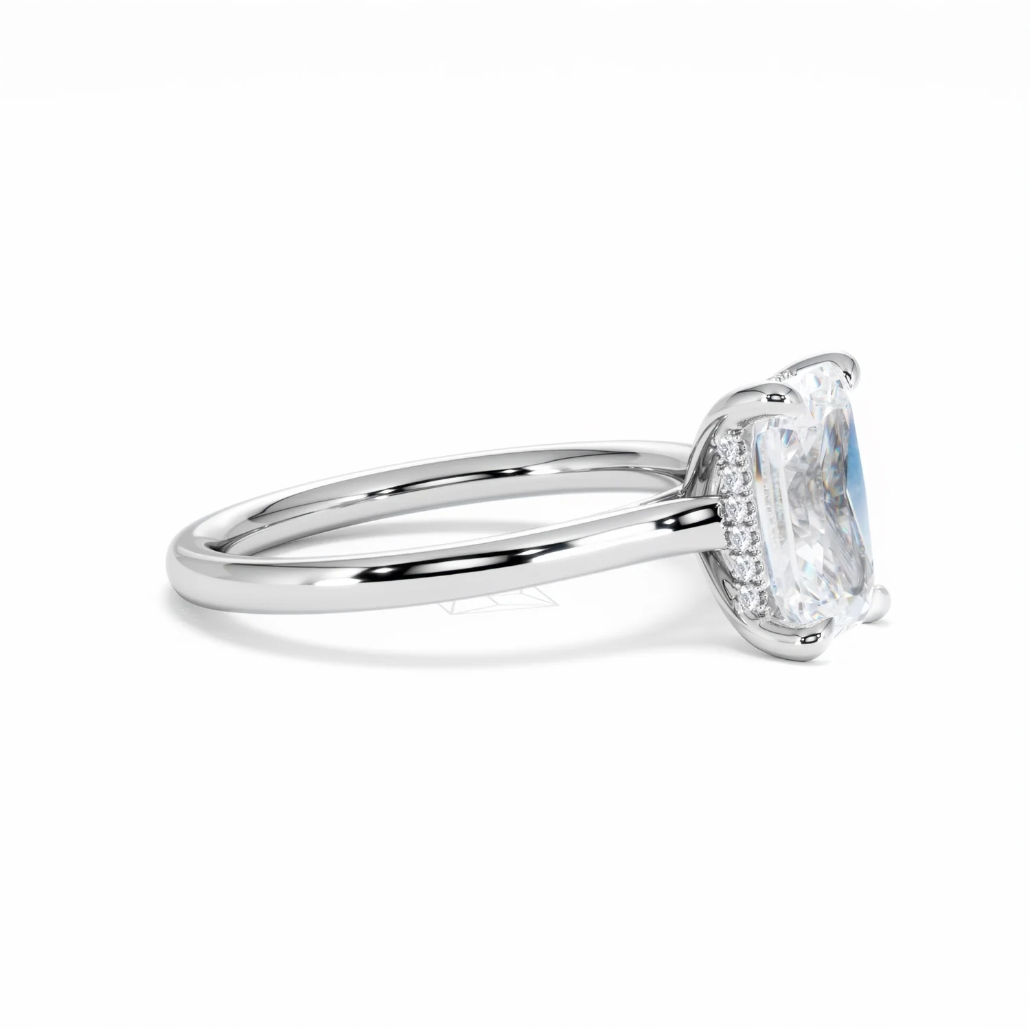 Amora Radiant 2.00ct Hidden Halo Lab Diamond Engagement Ring F/VS1 Set in Platinum - Image 24