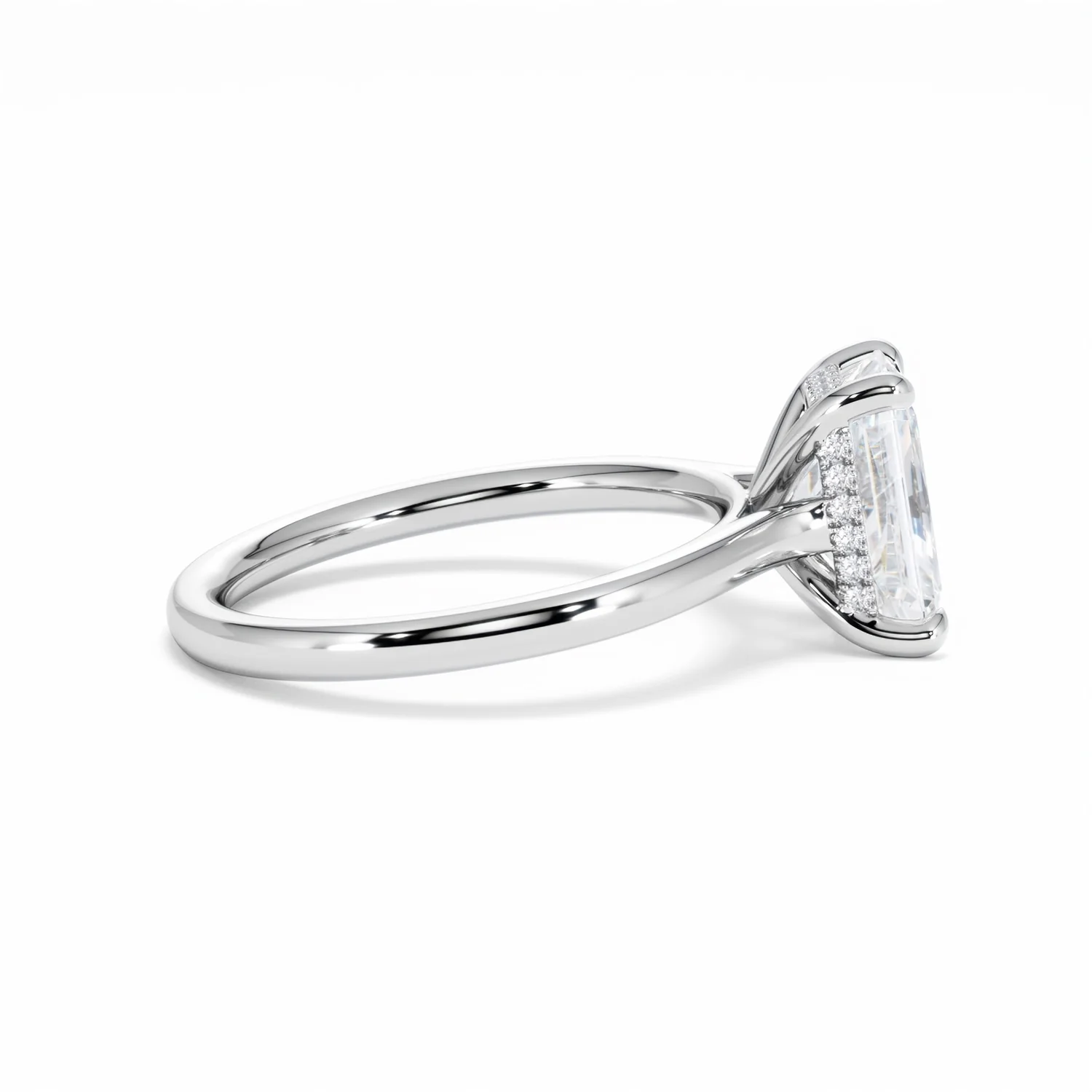 Amora Radiant 2.00ct Hidden Halo Lab Diamond Engagement Ring F/VS1 Set in Platinum - Image 30
