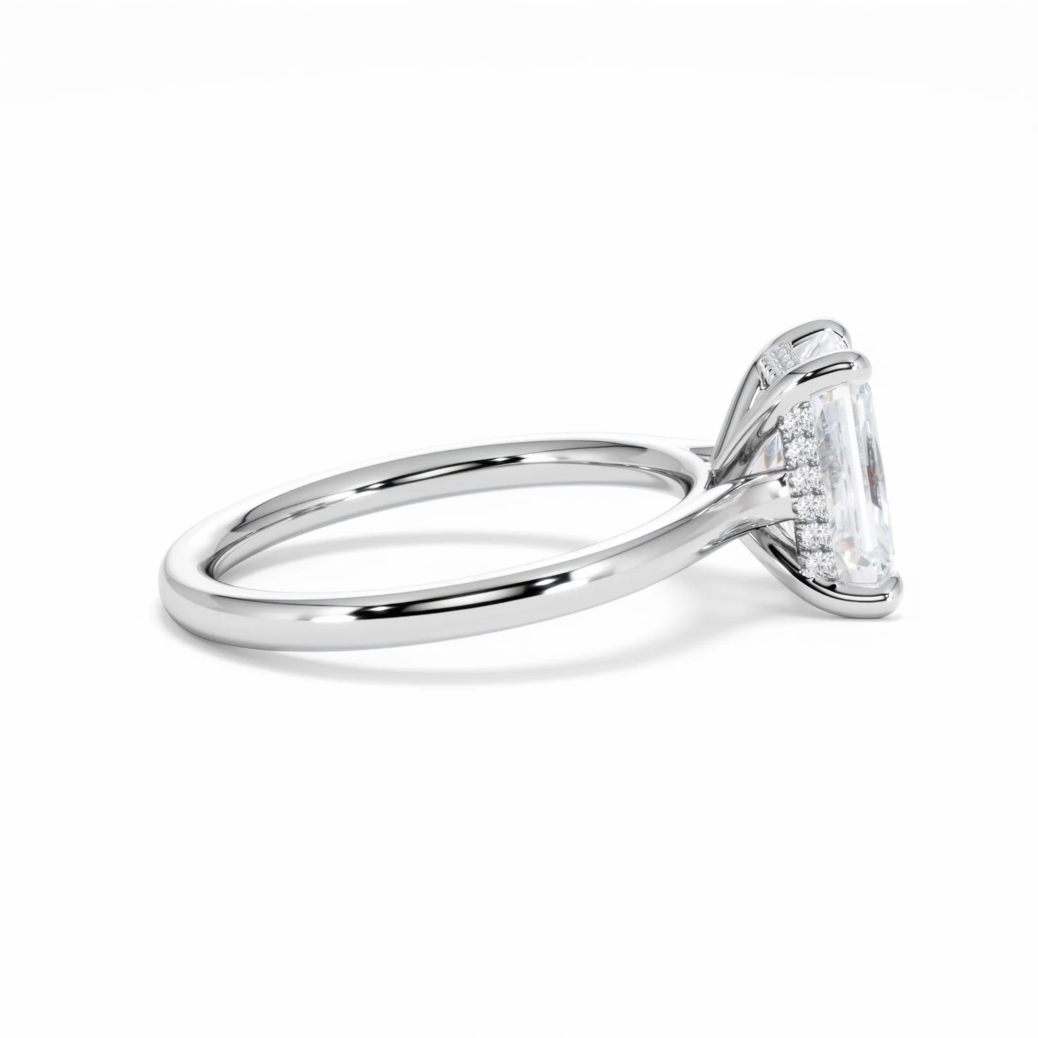 Amora Radiant 2.00ct Hidden Halo Lab Diamond Engagement Ring F/VS1 Set in Platinum - Image 31