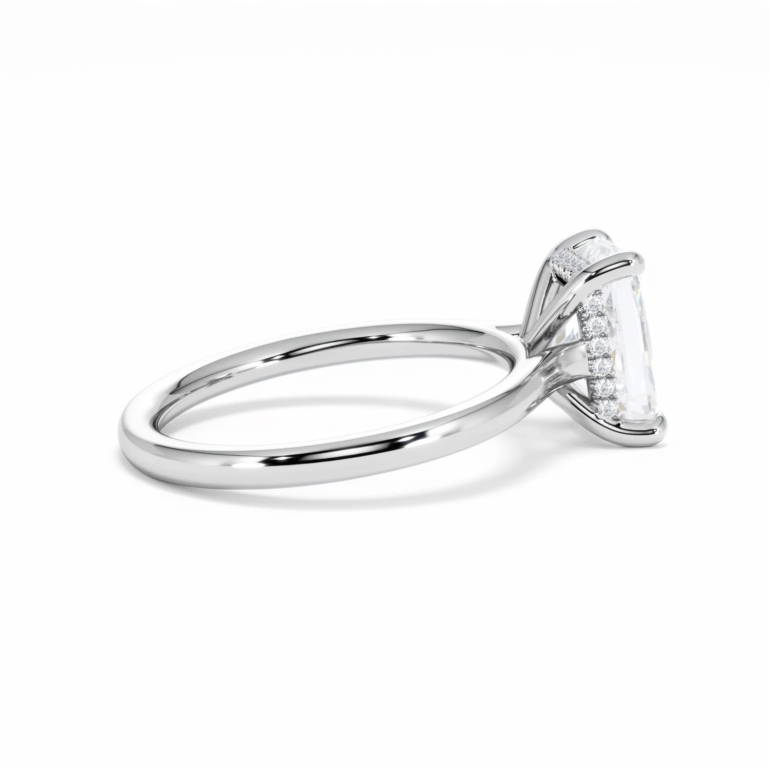Amora Radiant 2.00ct Hidden Halo Lab Diamond Engagement Ring F/VS1 Set in Platinum - Image 33