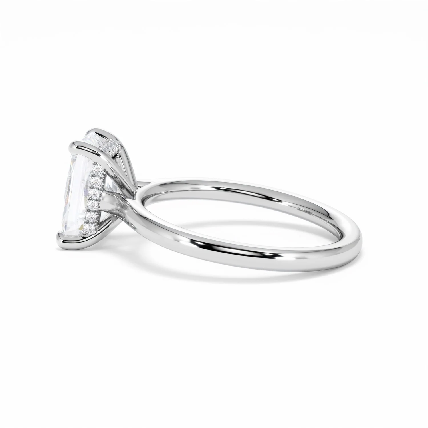 Amora Radiant 2.00ct Hidden Halo Lab Diamond Engagement Ring F/VS1 Set in Platinum - Image 67