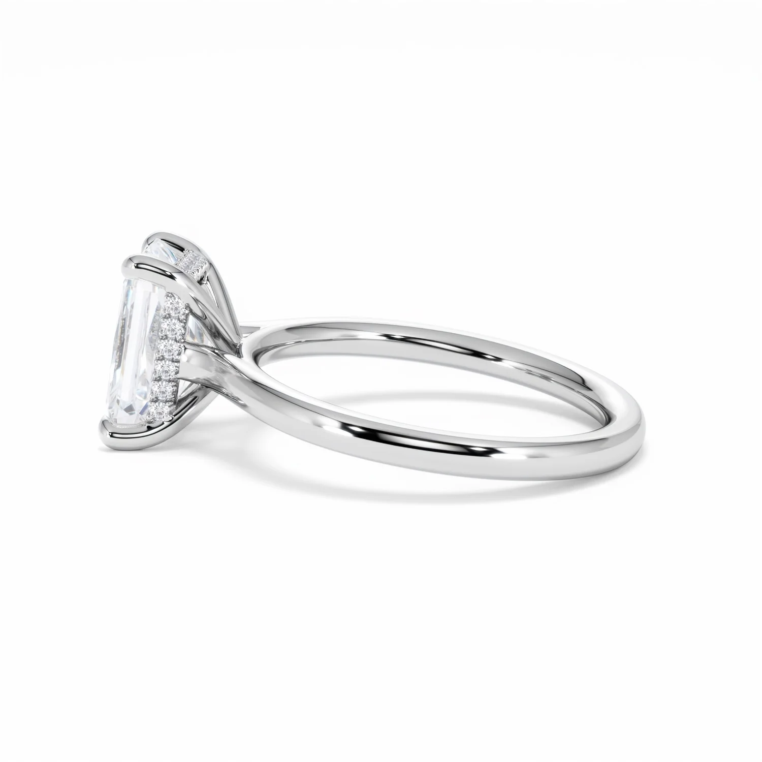 Amora Radiant 2.00ct Hidden Halo Lab Diamond Engagement Ring F/VS1 Set in Platinum - Image 68