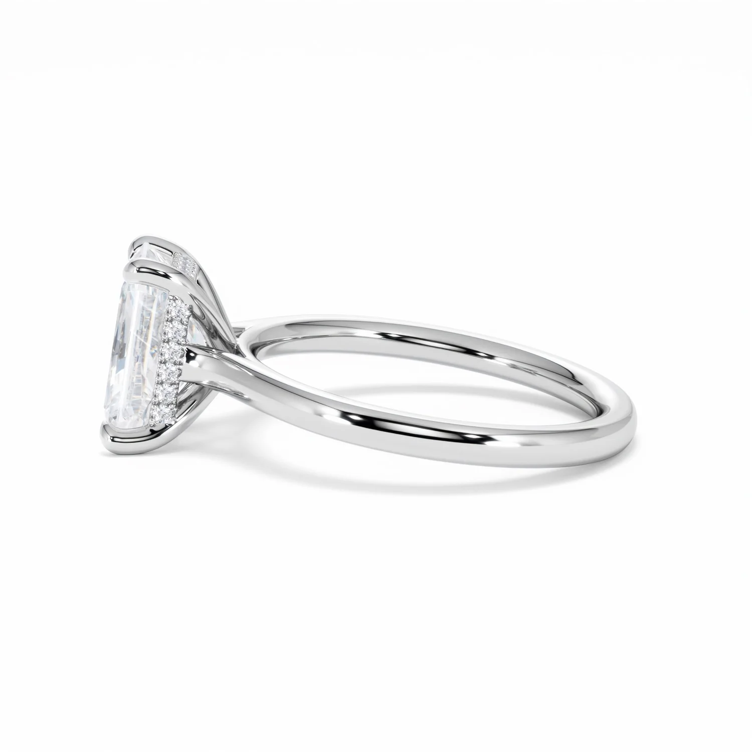 Amora Radiant 2.00ct Hidden Halo Lab Diamond Engagement Ring F/VS1 Set in Platinum - Image 70