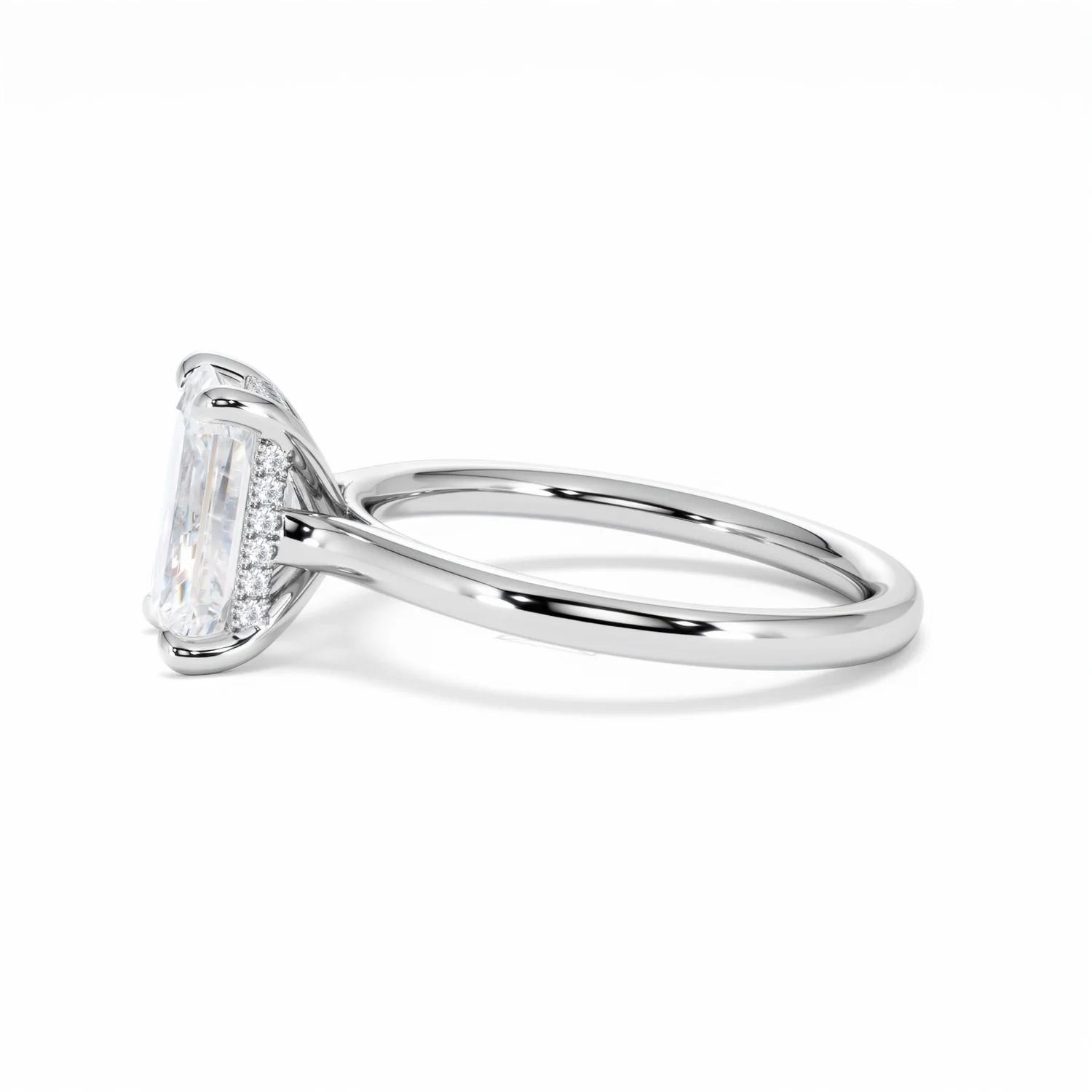 Amora Radiant 2.00ct Hidden Halo Lab Diamond Engagement Ring F/VS1 Set in Platinum - Image 72