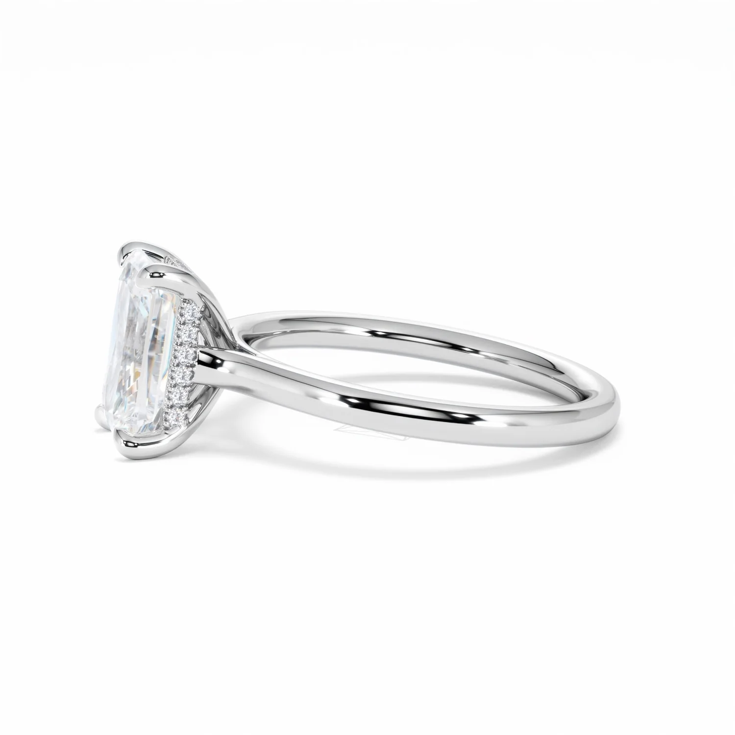 Amora Radiant 2.00ct Hidden Halo Lab Diamond Engagement Ring F/VS1 Set in Platinum - Image 73