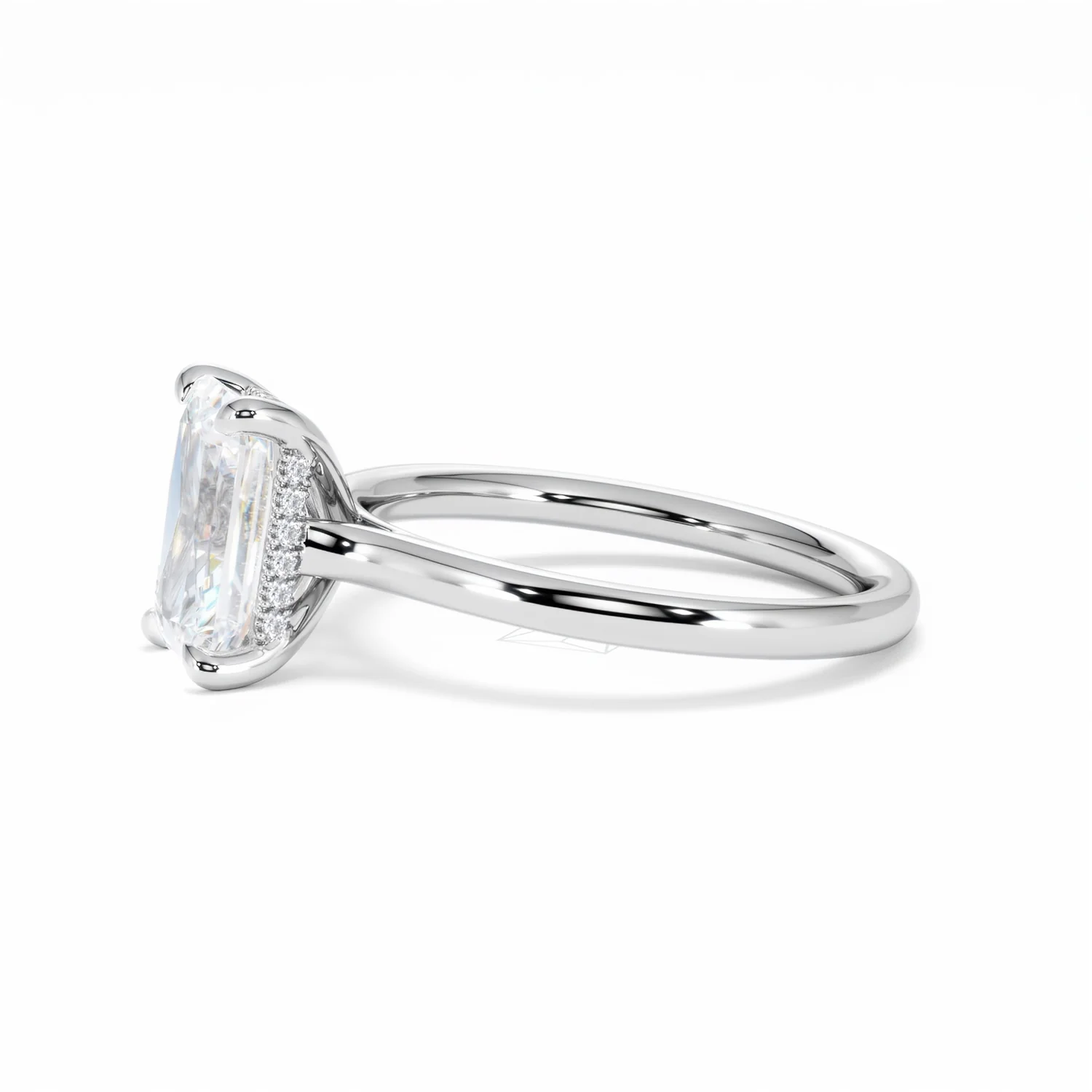 Amora Radiant 2.00ct Hidden Halo Lab Diamond Engagement Ring F/VS1 Set in Platinum - Image 74