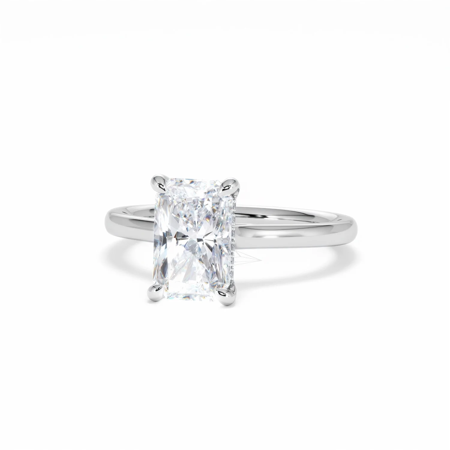 Amora Radiant 2.00ct Hidden Halo Lab Diamond Engagement Ring F/VS1 Set in Platinum - Image 87