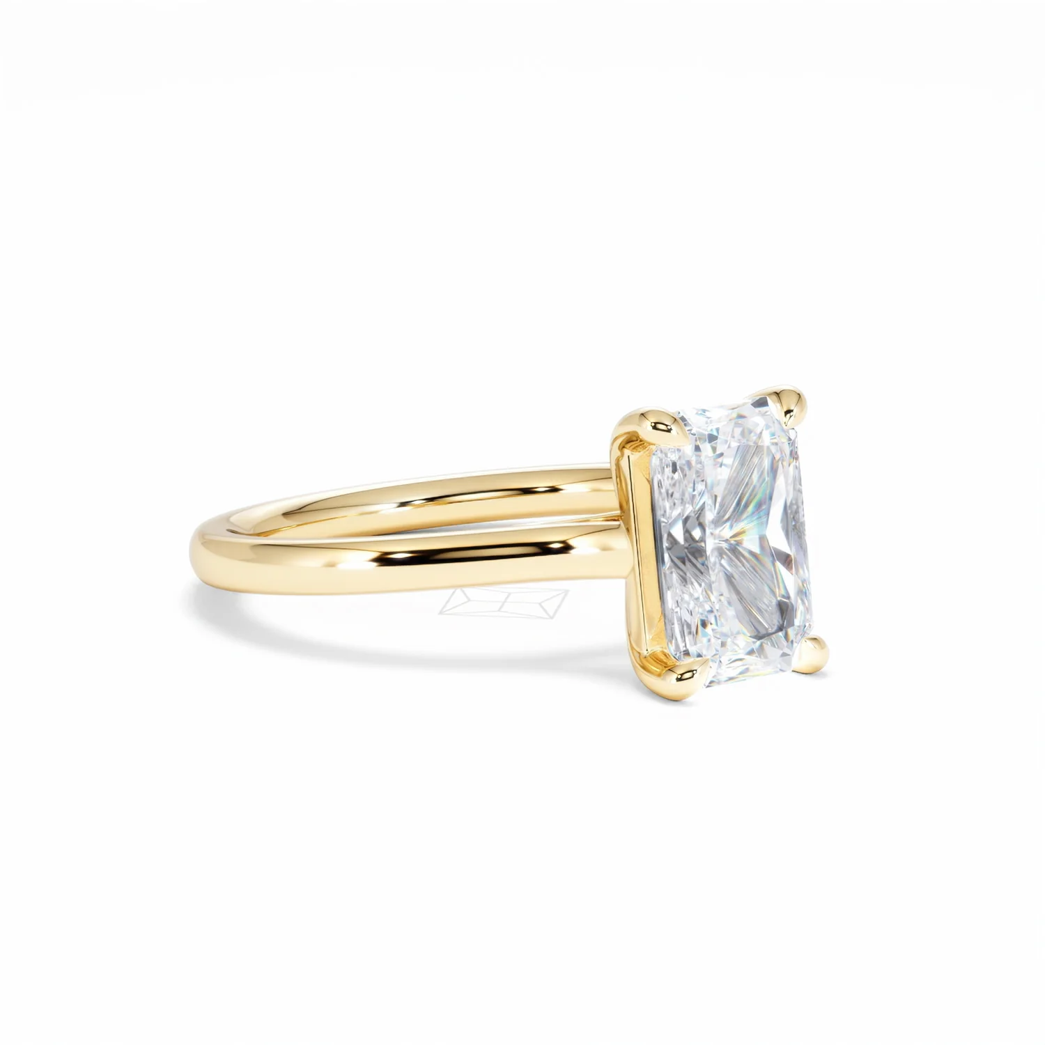 Amora Radiant 2.00ct Lab Diamond Engagement Ring F/VS1 Set in 18K Gold - Image 18