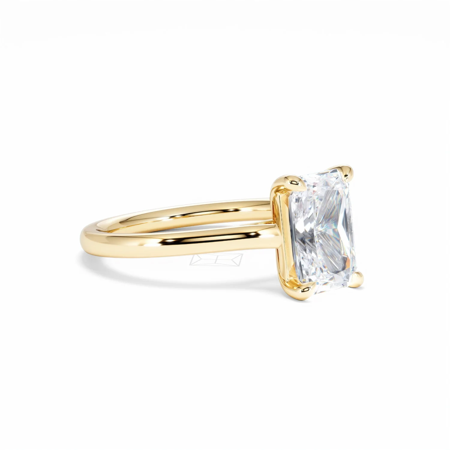 Amora Radiant 2.00ct Lab Diamond Engagement Ring F/VS1 Set in 18K Gold - Image 19