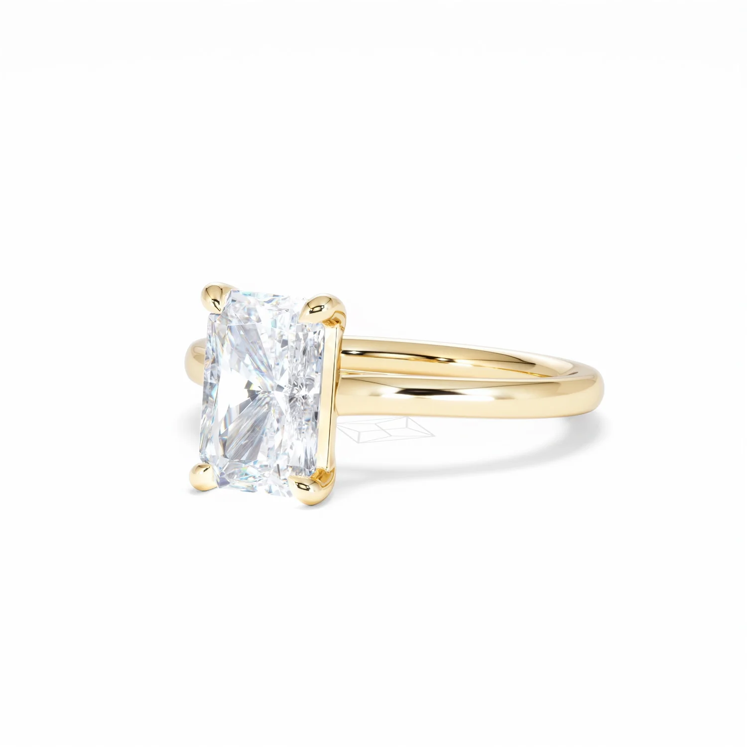 Amora Radiant 2.00ct Lab Diamond Engagement Ring F/VS1 Set in 18K Gold - Image 84