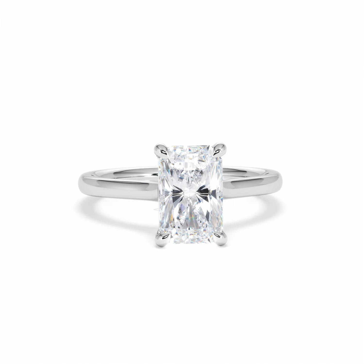 Amora Radiant 2.00ct Lab Diamond Engagement Ring F/VS1 Set in 18K White Gold - Image 11