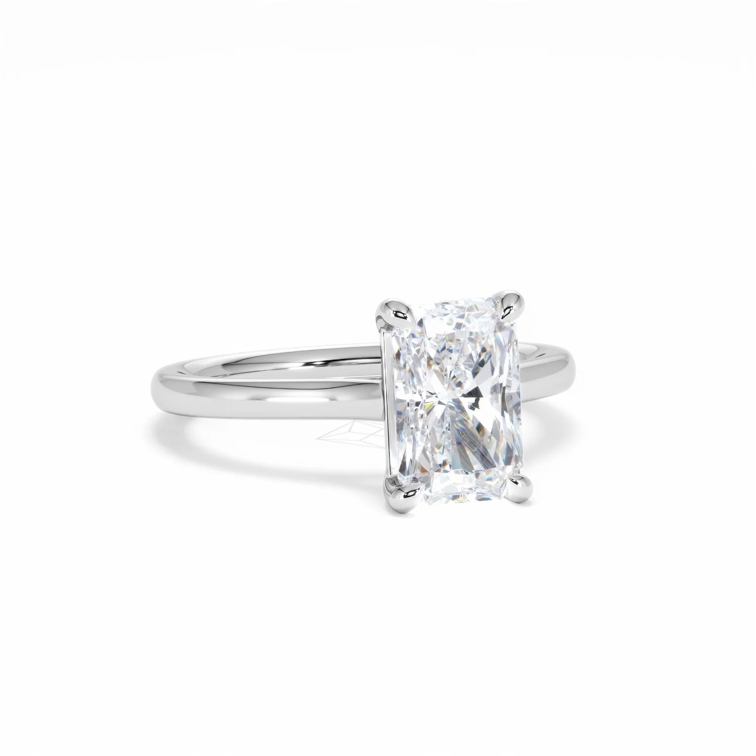 Amora Radiant 2.00ct Lab Diamond Engagement Ring F/VS1 Set in 18K White Gold - Image 14