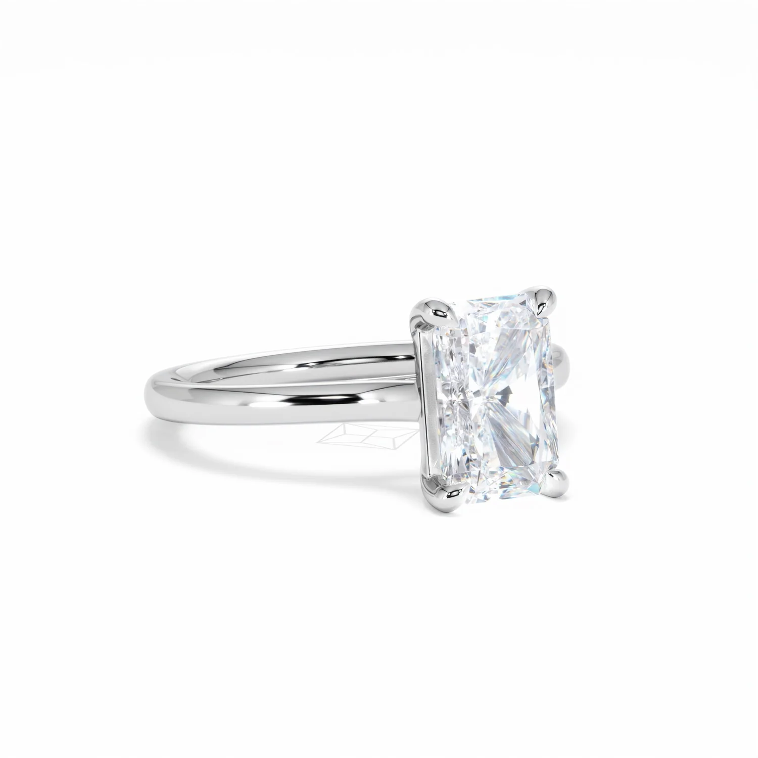 Amora Radiant 2.00ct Lab Diamond Engagement Ring F/VS1 Set in 18K White Gold - Image 16