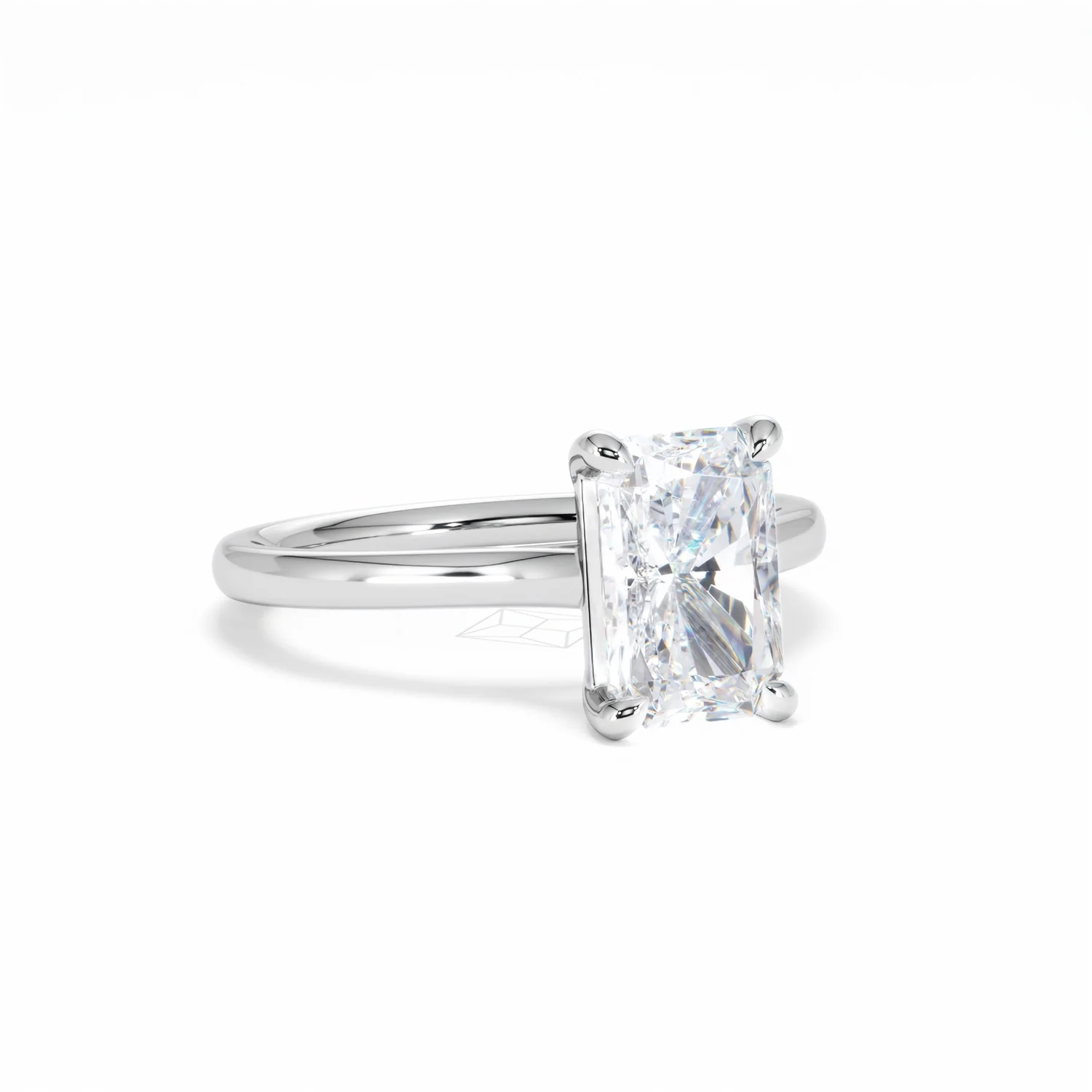 Amora Radiant 2.00ct Lab Diamond Engagement Ring F/VS1 Set in Platinum - Image 15