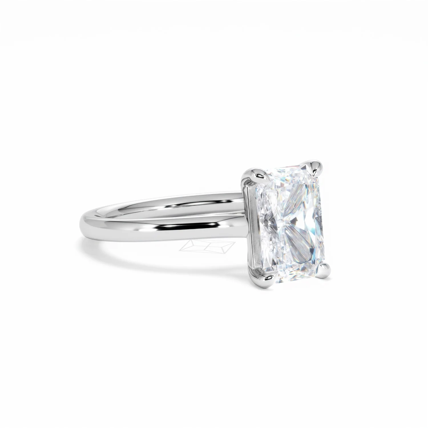 Amora Radiant 2.00ct Lab Diamond Engagement Ring F/VS1 Set in Platinum - Image 17