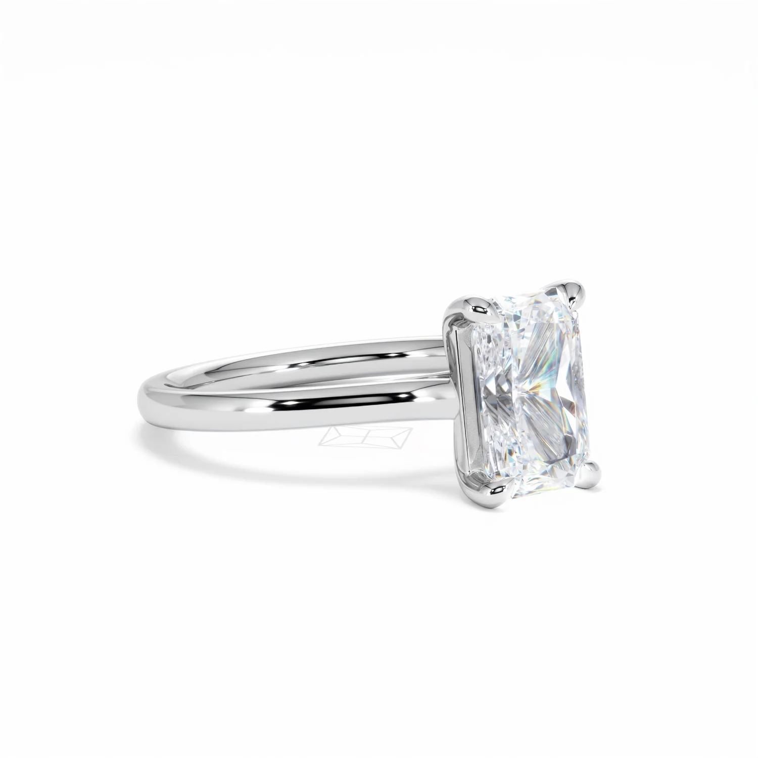 Amora Radiant 2.00ct Lab Diamond Engagement Ring F/VS1 Set in Platinum - Image 18