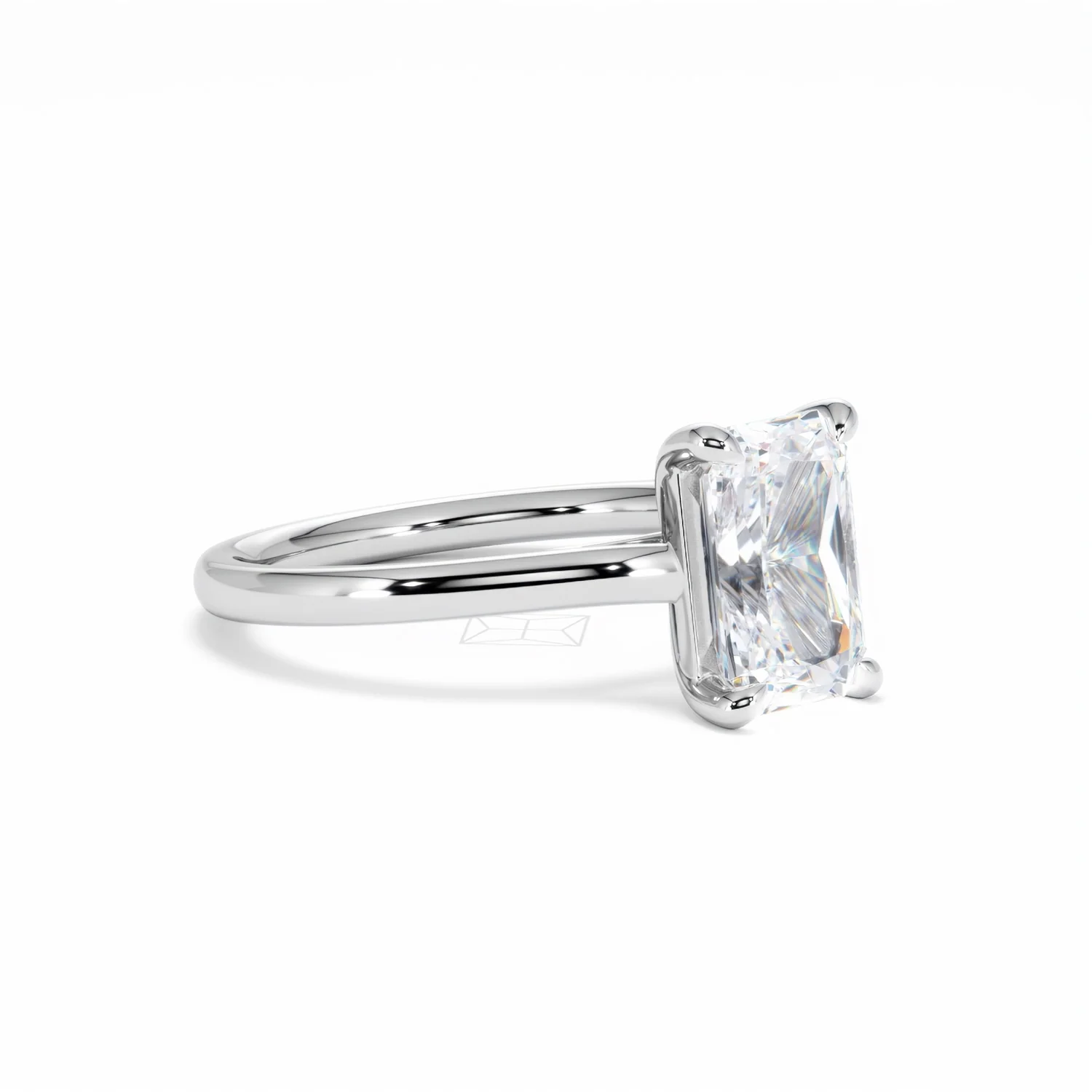 Amora Radiant 2.00ct Lab Diamond Engagement Ring F/VS1 Set in Platinum - Image 19