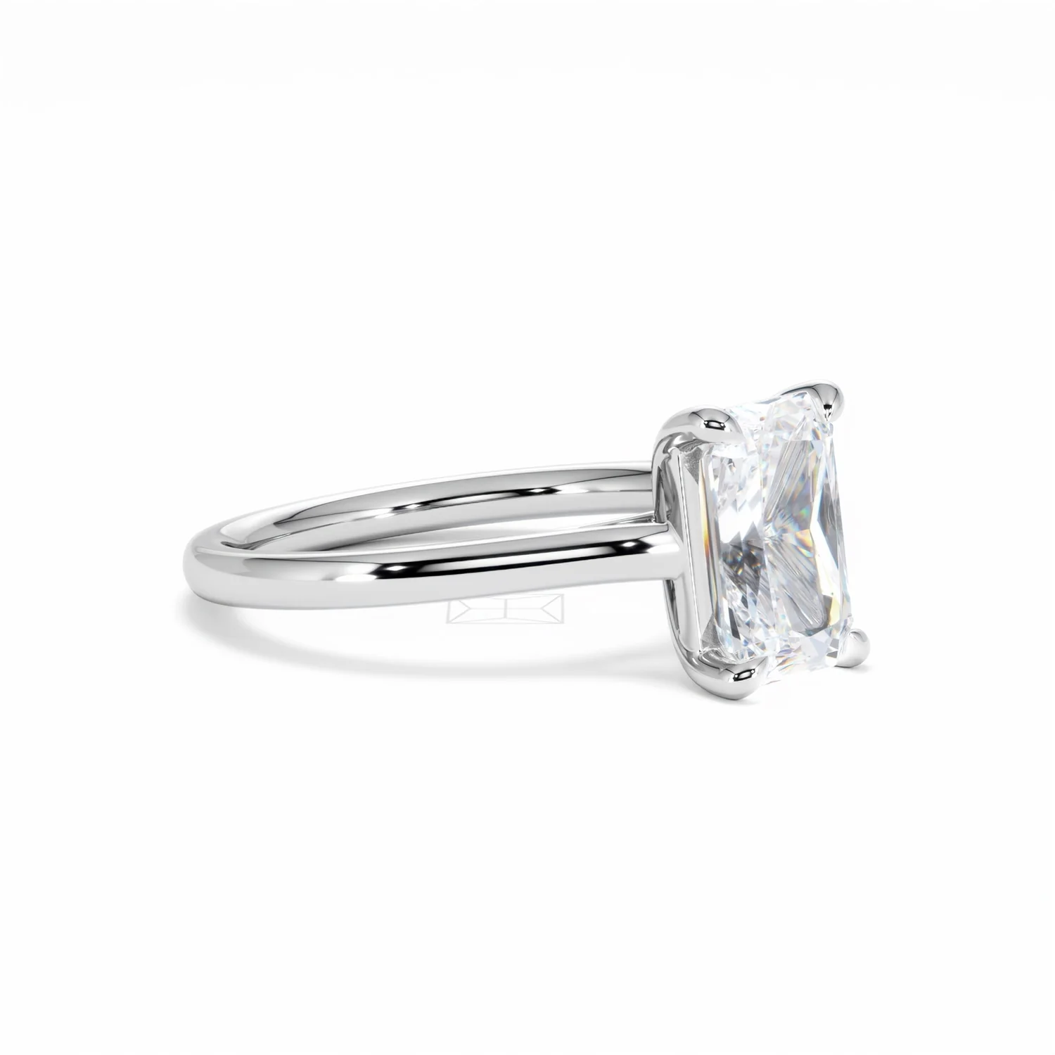 Amora Radiant 2.00ct Lab Diamond Engagement Ring F/VS1 Set in Platinum - Image 20