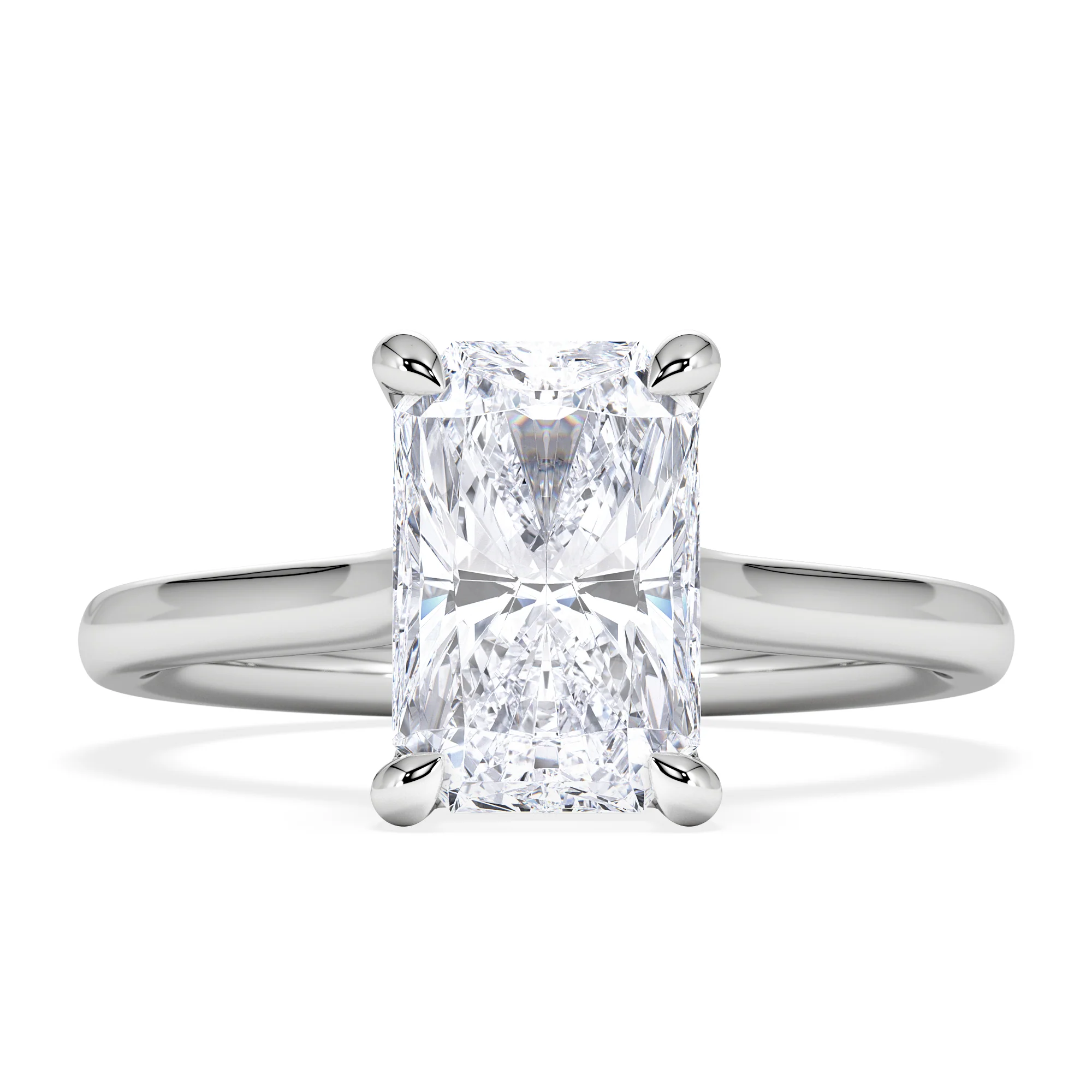 Amora Radiant 2.00ct Lab Diamond Engagement Ring F/VS1 Set in Platinum - Image 7