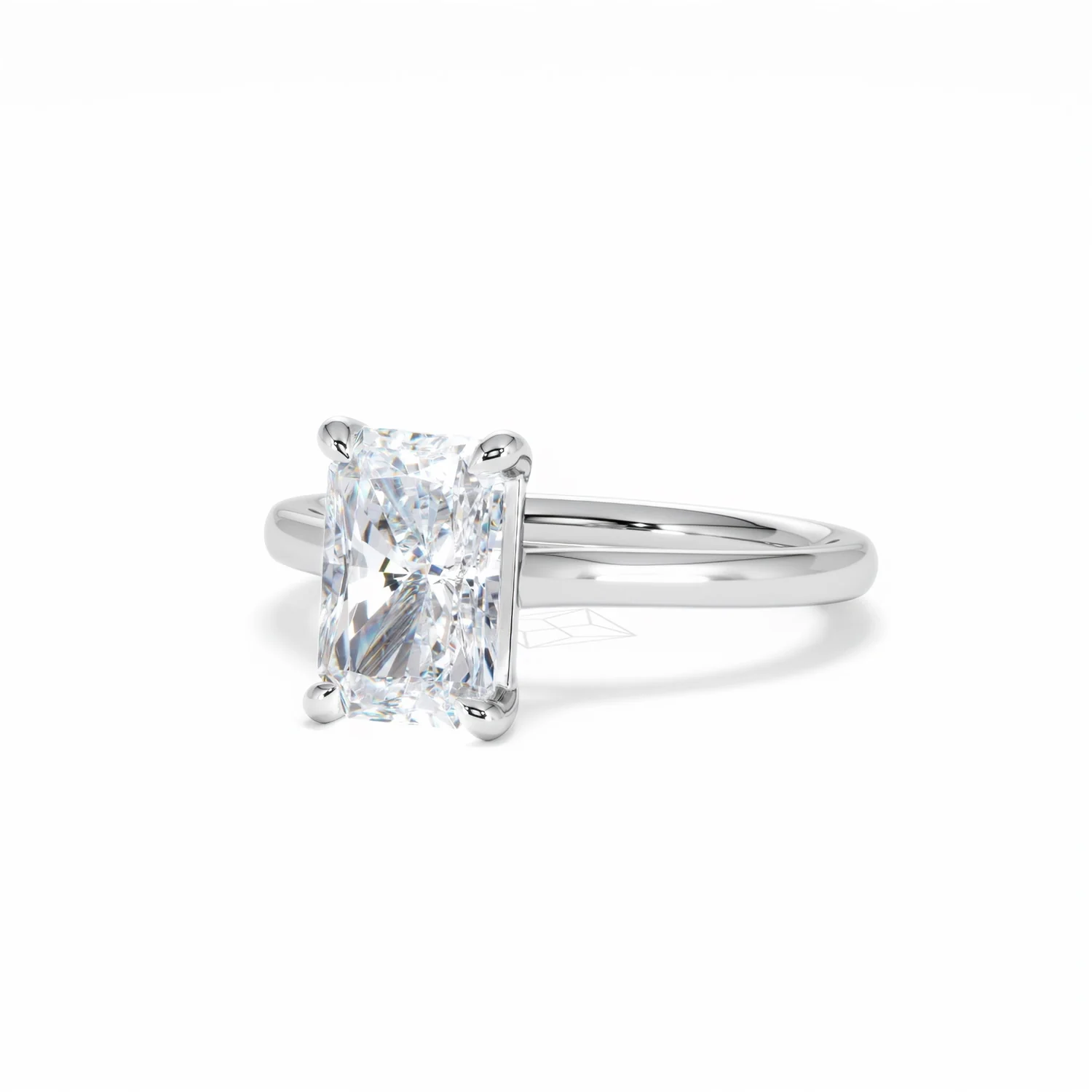 Amora Radiant 2.00ct Lab Diamond Engagement Ring F/VS1 Set in Platinum - Image 85