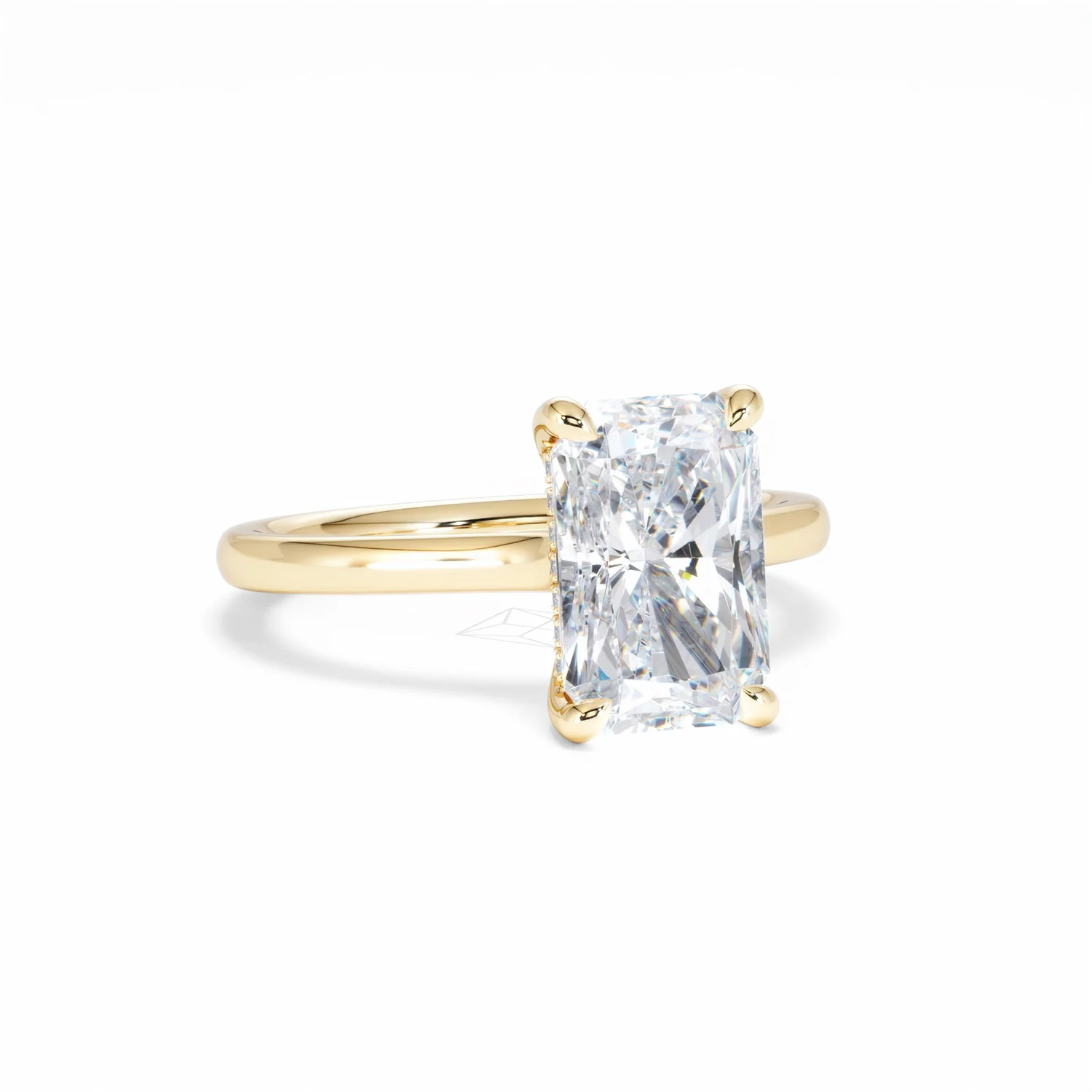 Amora Radiant 3.00ct Hidden Halo Lab Diamond Engagement Ring G/VS1 Set in 18K Gold - Image 14