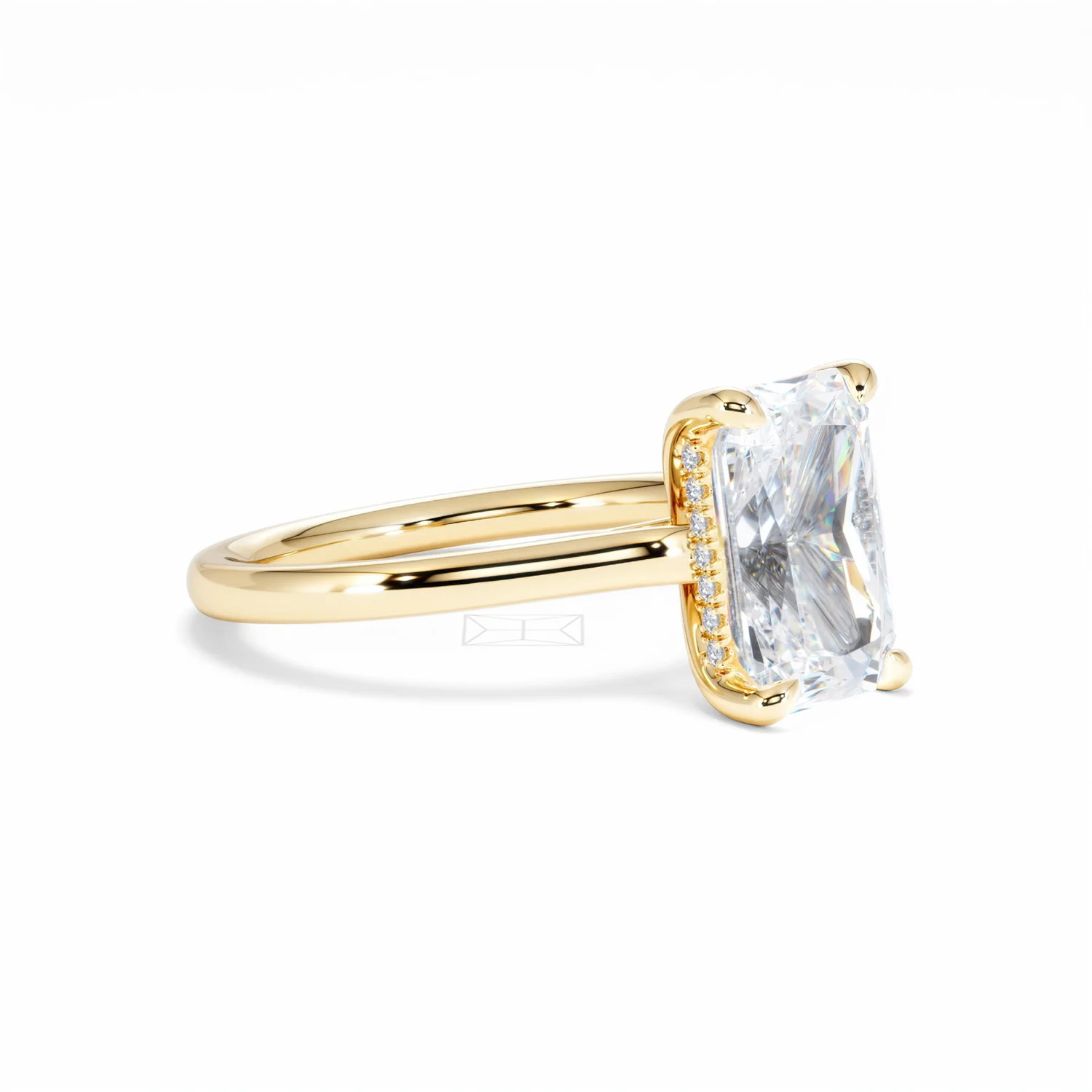 Amora Radiant 3.00ct Hidden Halo Lab Diamond Engagement Ring G/VS1 Set in 18K Gold - Image 20