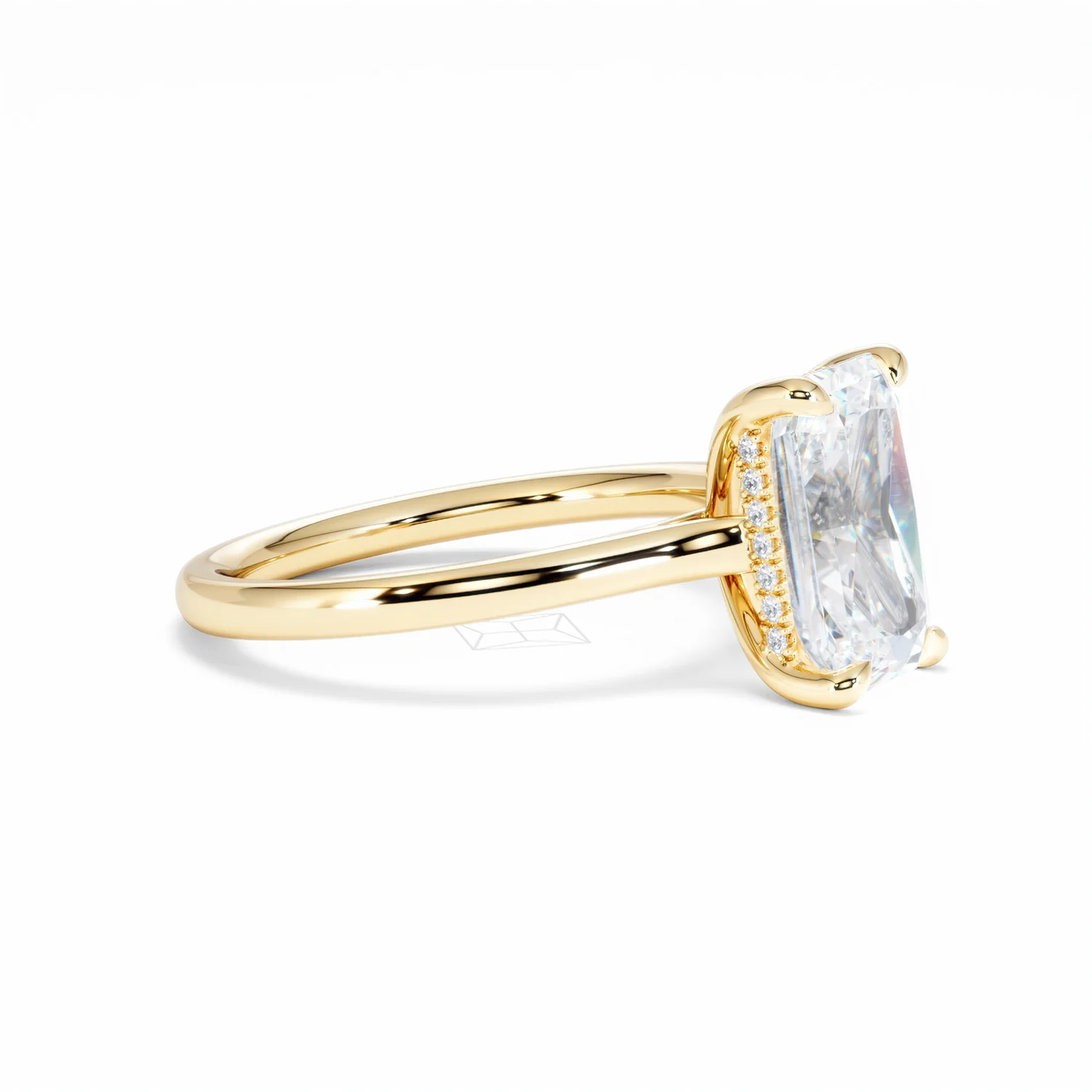 Amora Radiant 3.00ct Hidden Halo Lab Diamond Engagement Ring G/VS1 Set in 18K Gold - Image 23