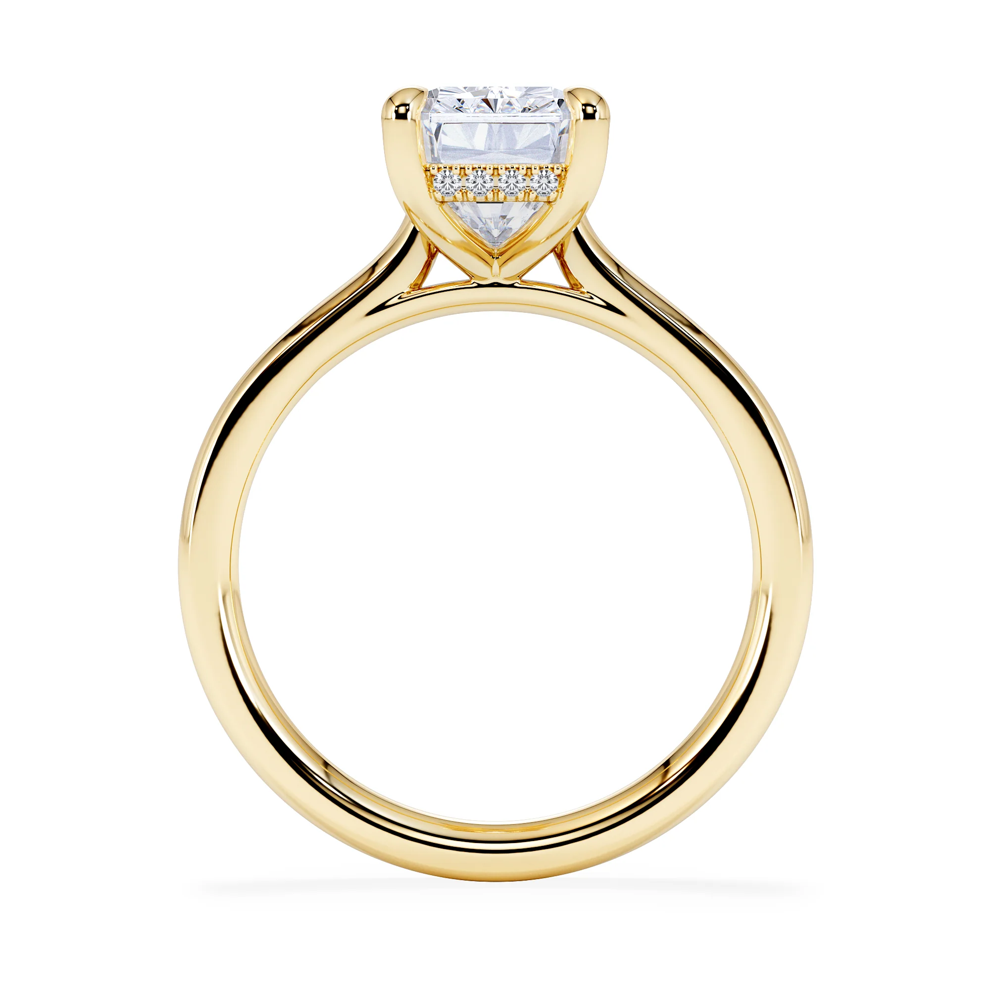 Amora Radiant 3.00ct Hidden Halo Lab Diamond Engagement Ring G/VS1 Set in 18K Gold - Image 3