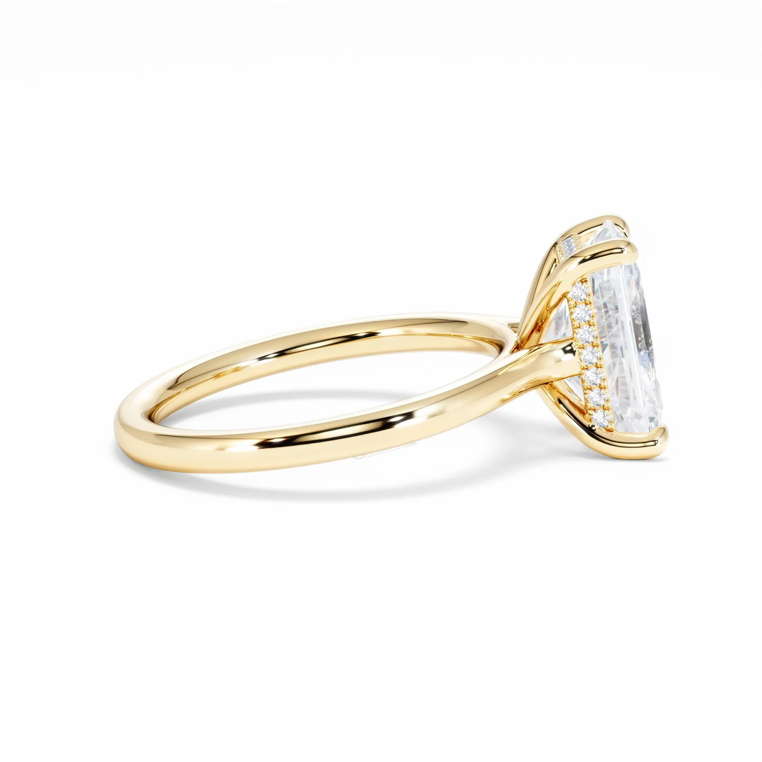 Amora Radiant 3.00ct Hidden Halo Lab Diamond Engagement Ring G/VS1 Set in 18K Gold - Image 30