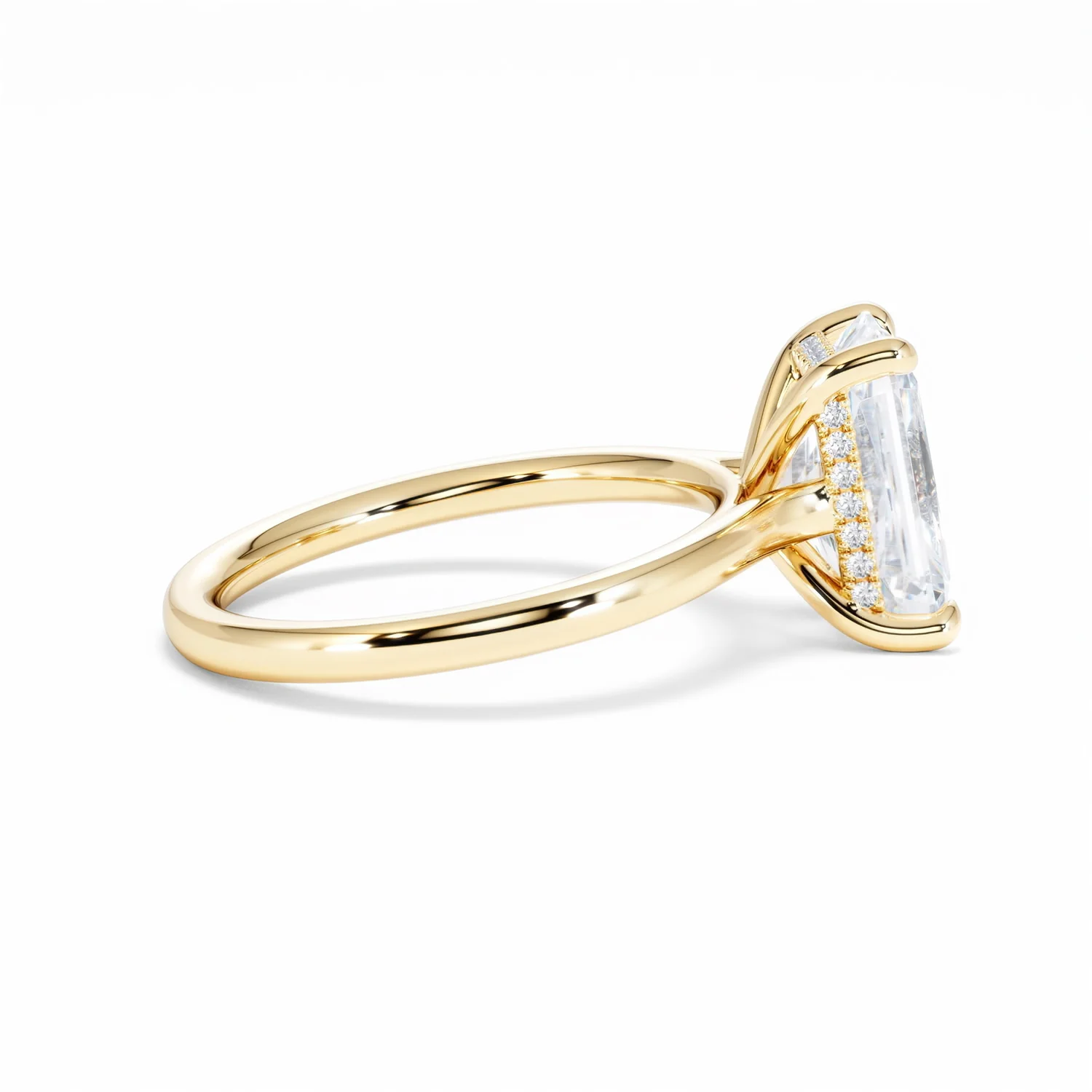 Amora Radiant 3.00ct Hidden Halo Lab Diamond Engagement Ring G/VS1 Set in 18K Gold - Image 31