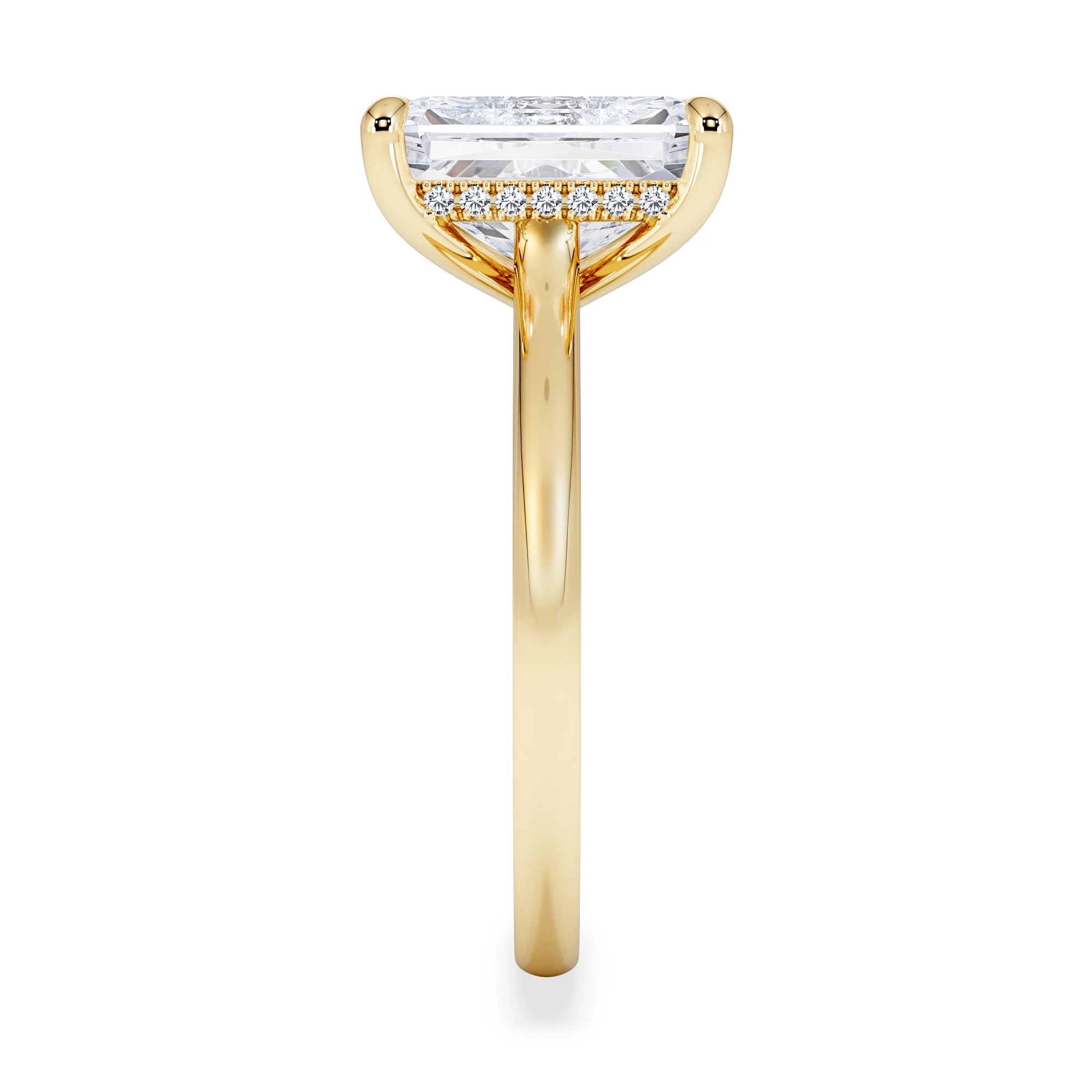 Amora Radiant 3.00ct Hidden Halo Lab Diamond Engagement Ring G/VS1 Set in 18K Gold - Image 5