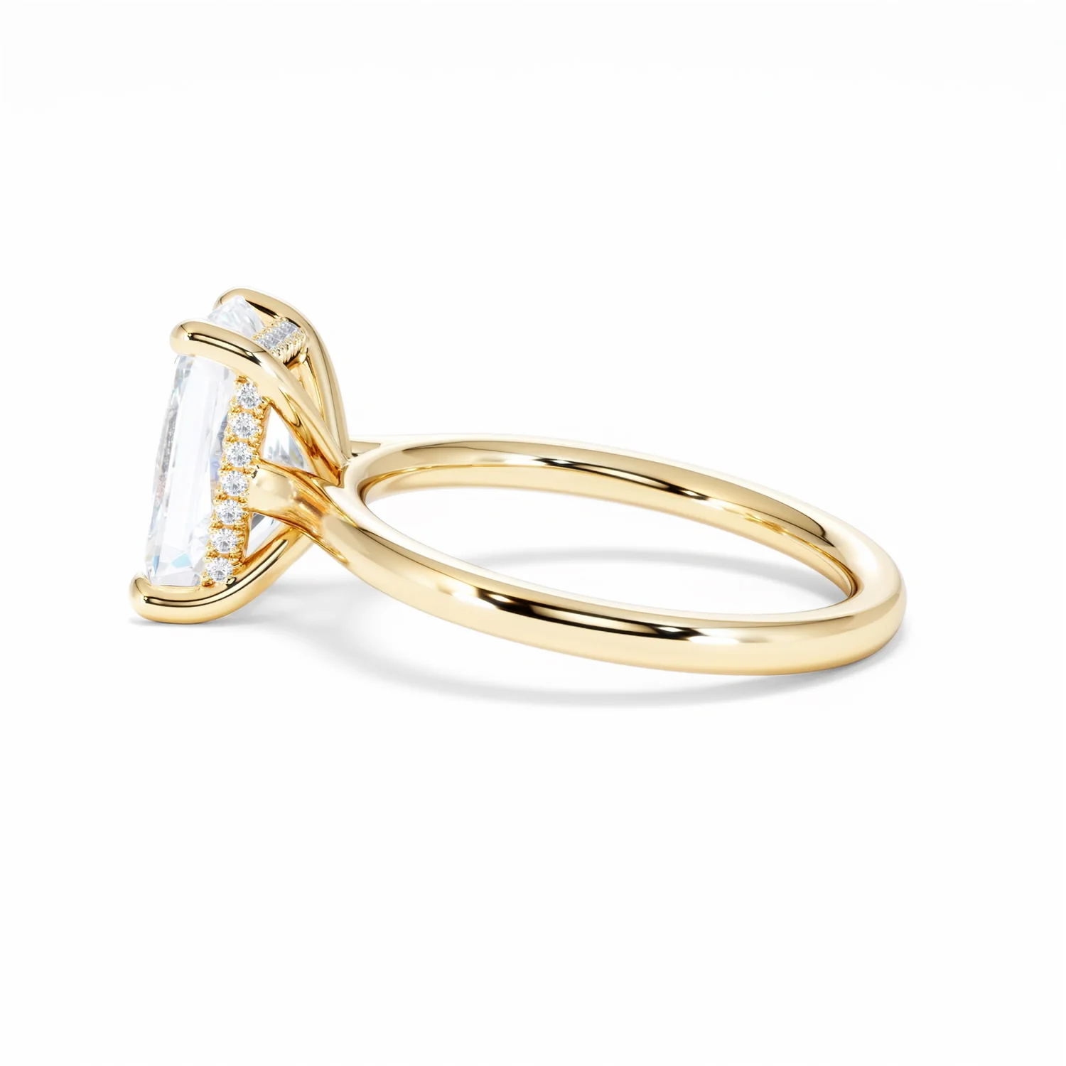 Amora Radiant 3.00ct Hidden Halo Lab Diamond Engagement Ring G/VS1 Set in 18K Gold - Image 67