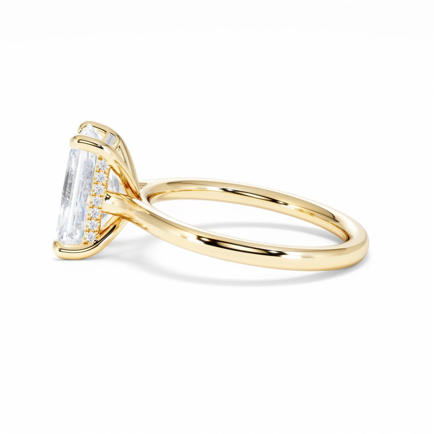 Amora Radiant 3.00ct Hidden Halo Lab Diamond Engagement Ring G/VS1 Set in 18K Gold - Image 69