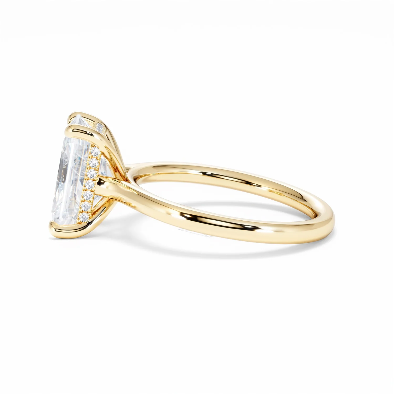 Amora Radiant 3.00ct Hidden Halo Lab Diamond Engagement Ring G/VS1 Set in 18K Gold - Image 70