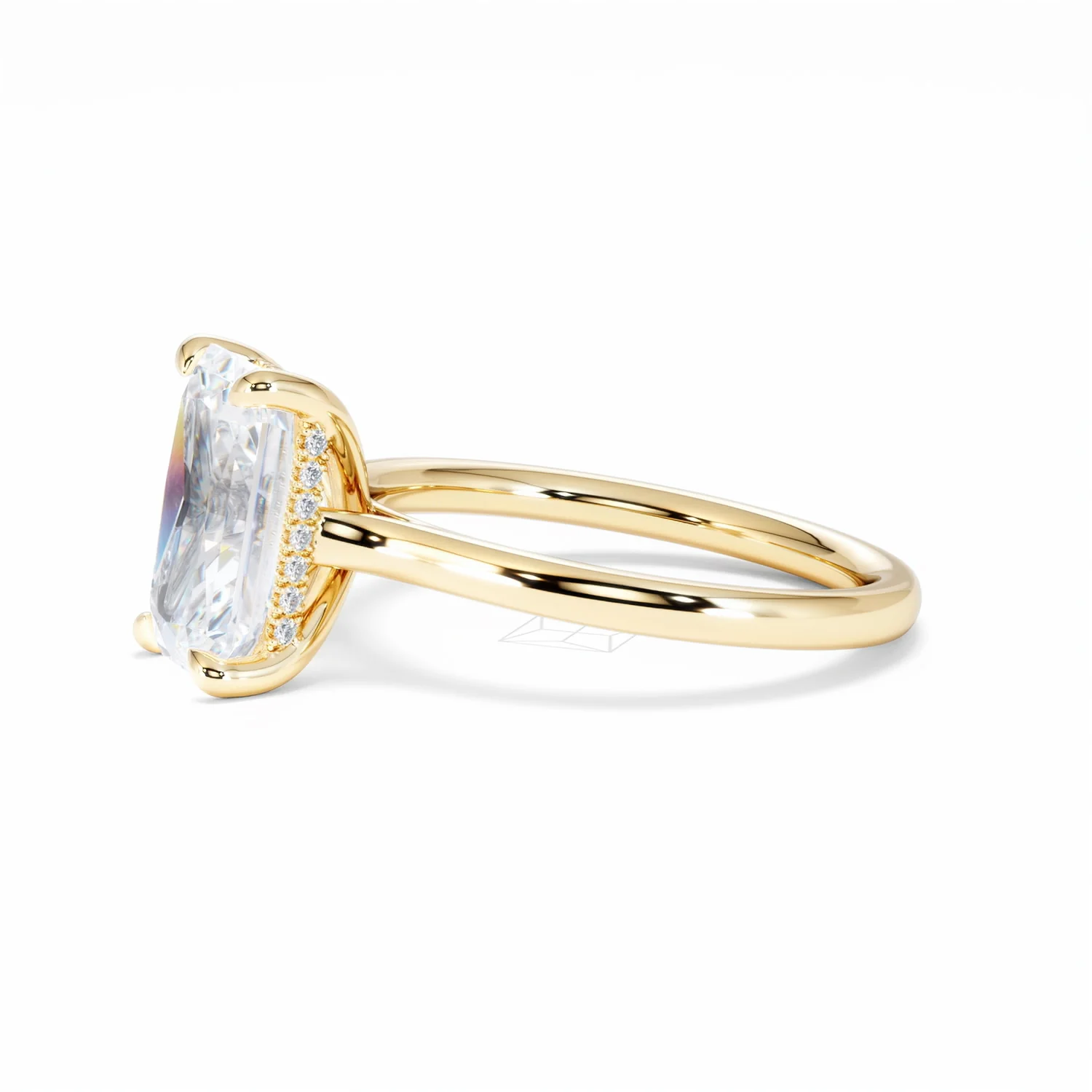 Amora Radiant 3.00ct Hidden Halo Lab Diamond Engagement Ring G/VS1 Set in 18K Gold - Image 75