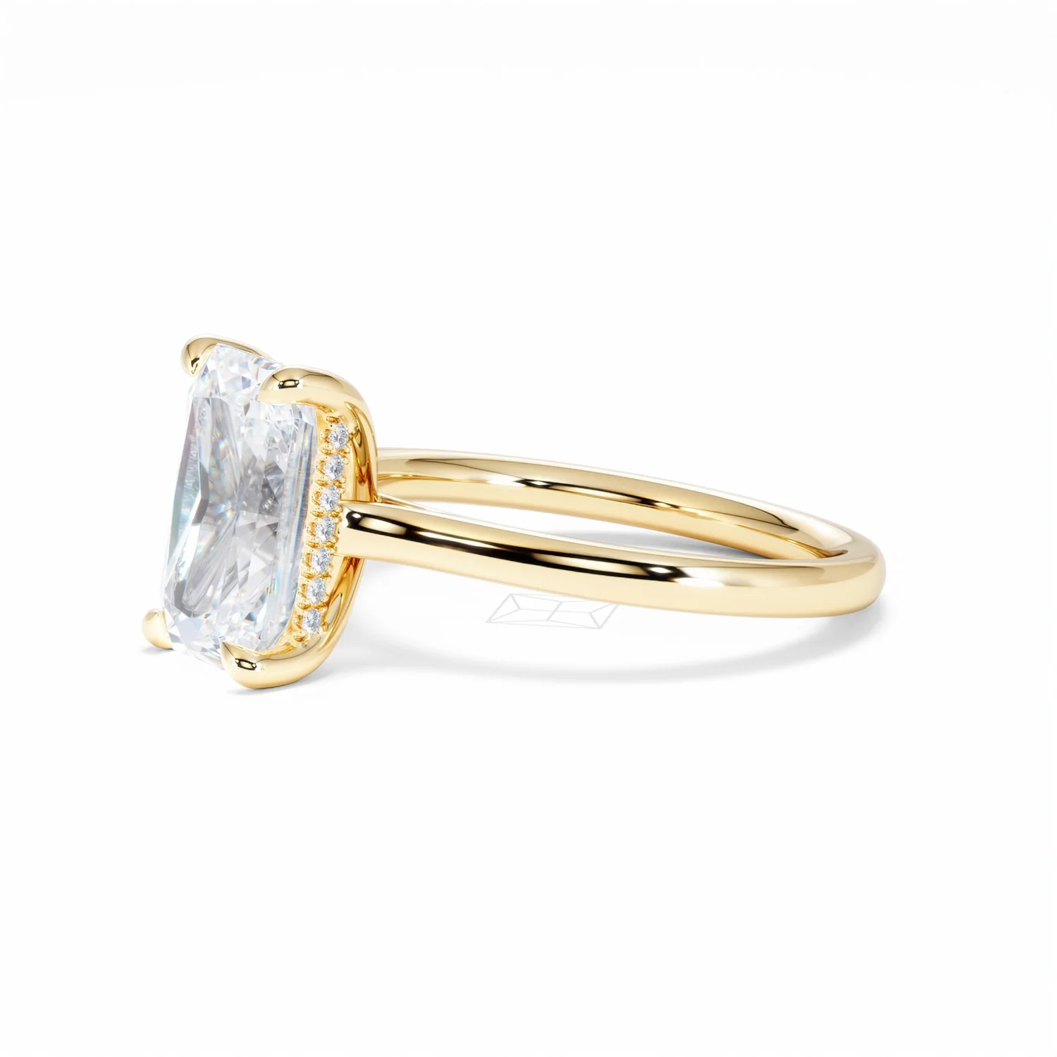 Amora Radiant 3.00ct Hidden Halo Lab Diamond Engagement Ring G/VS1 Set in 18K Gold - Image 77