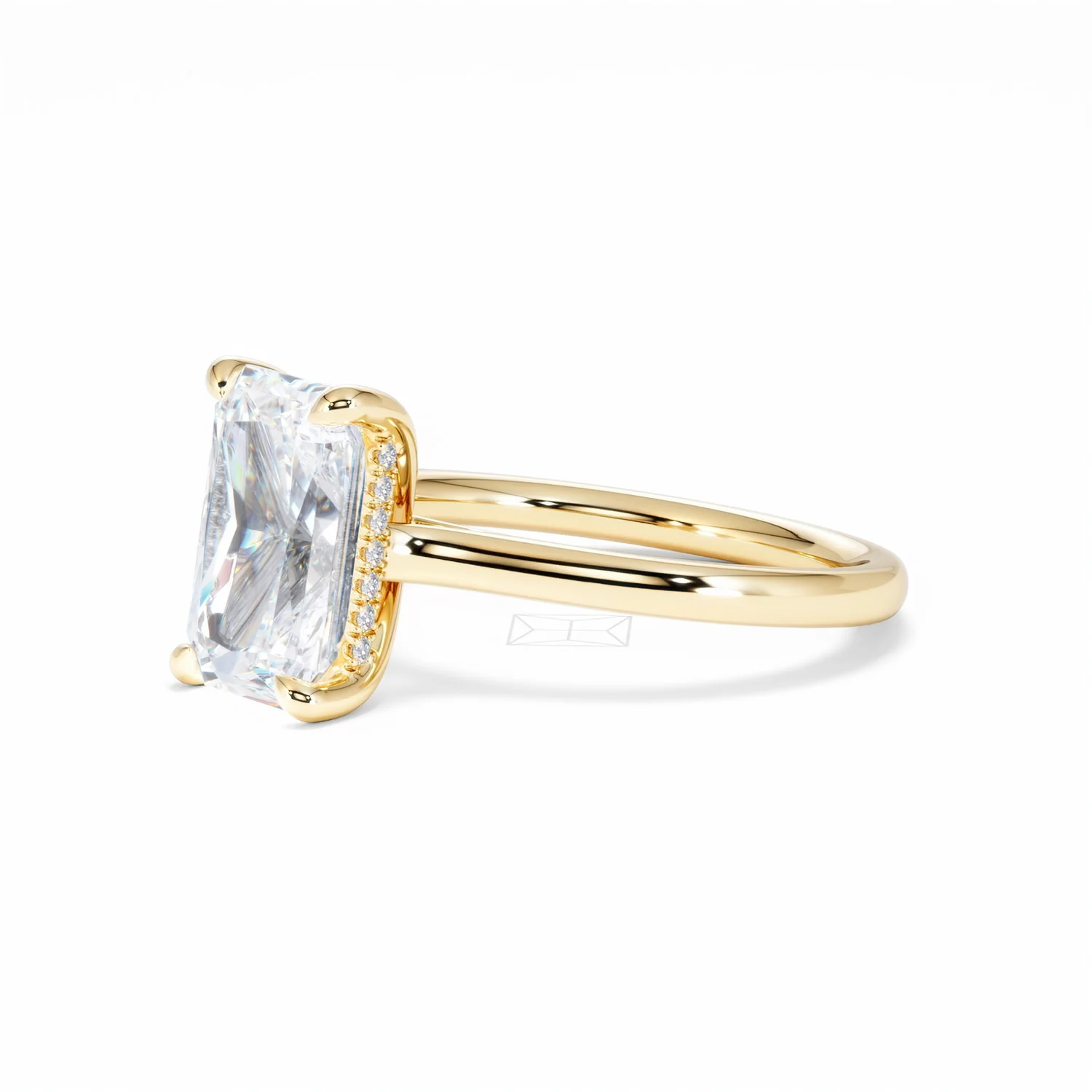 Amora Radiant 3.00ct Hidden Halo Lab Diamond Engagement Ring G/VS1 Set in 18K Gold - Image 79