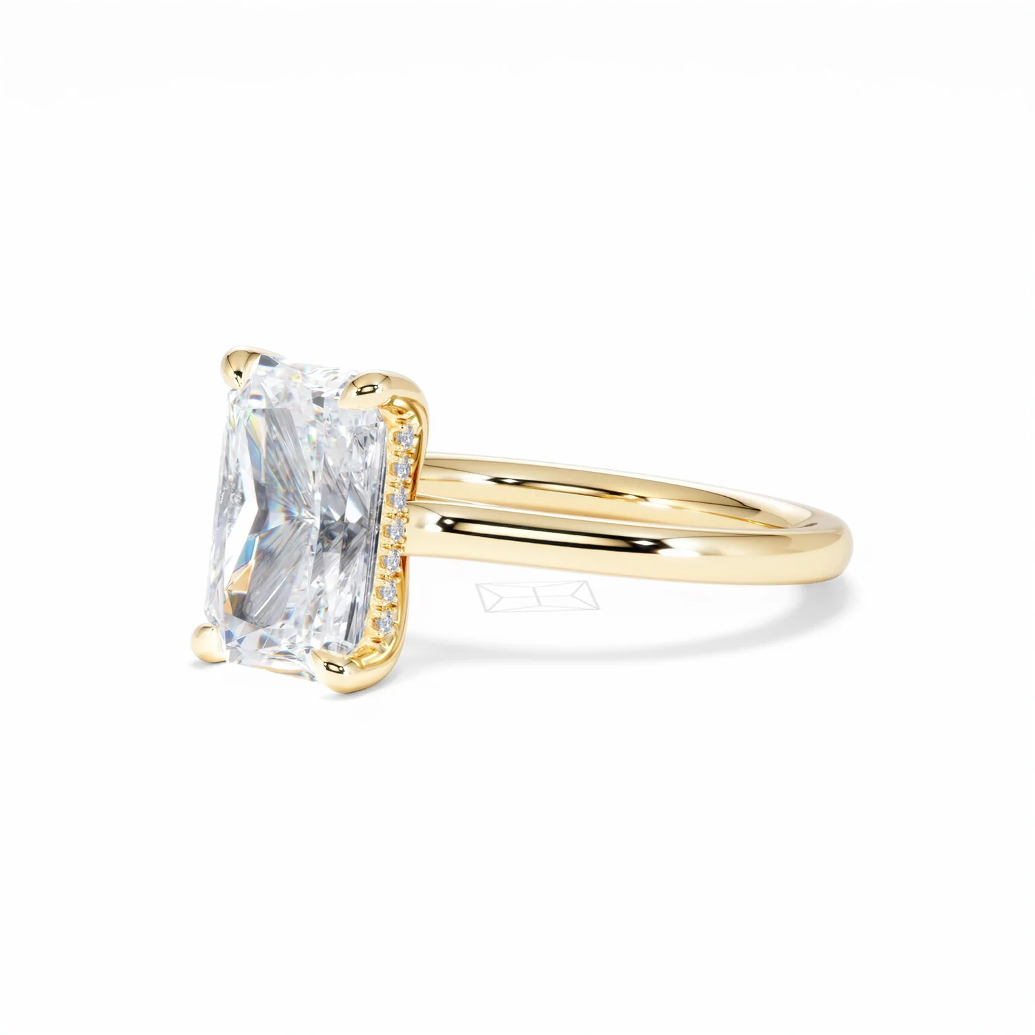 Amora Radiant 3.00ct Hidden Halo Lab Diamond Engagement Ring G/VS1 Set in 18K Gold - Image 81