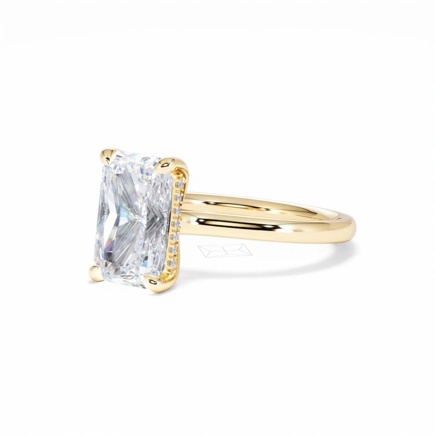 Amora Radiant 3.00ct Hidden Halo Lab Diamond Engagement Ring G/VS1 Set in 18K Gold - Image 82