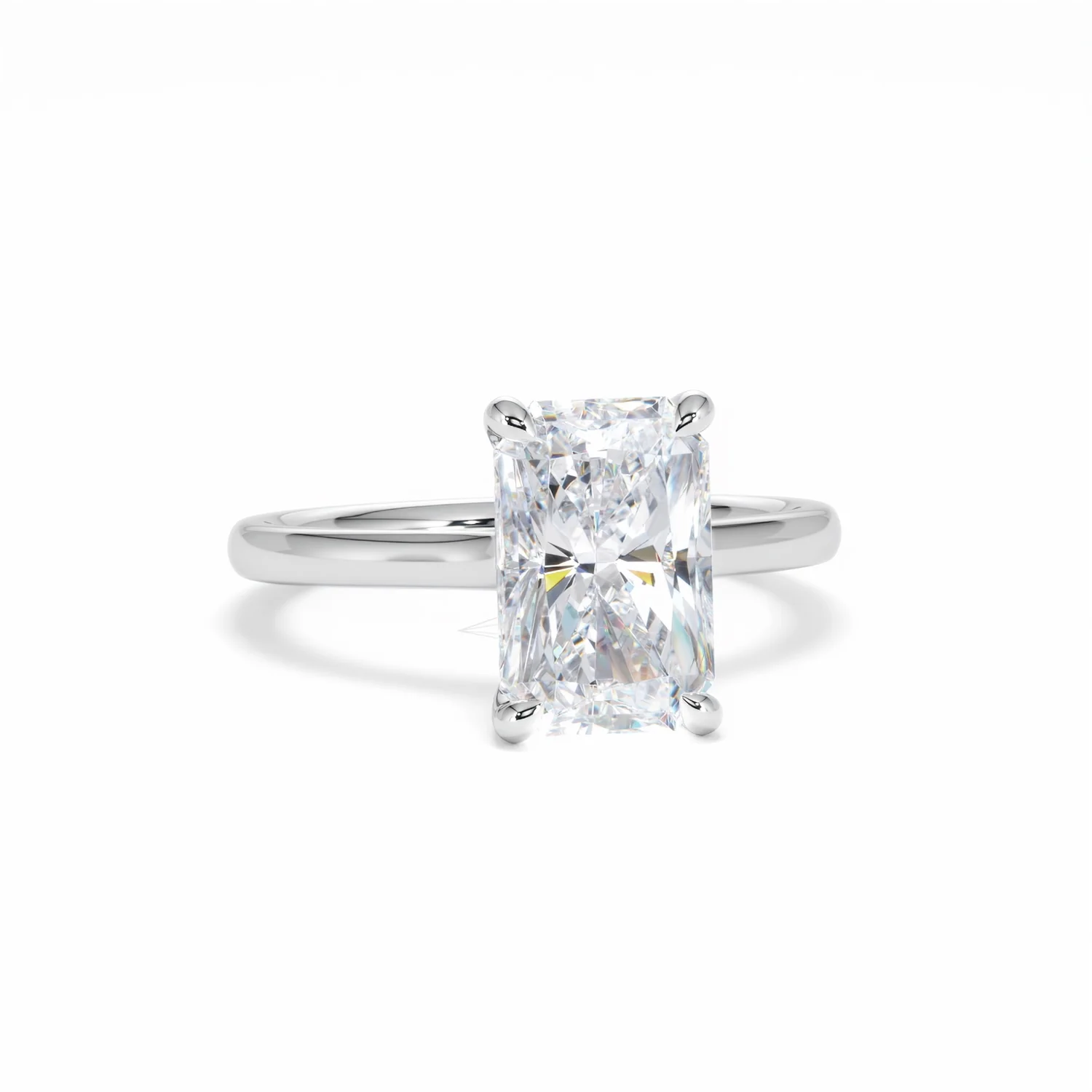 Amora Radiant 3.00ct Hidden Halo Lab Diamond Engagement Ring G/VS1 Set in 18K White Gold - Image 10