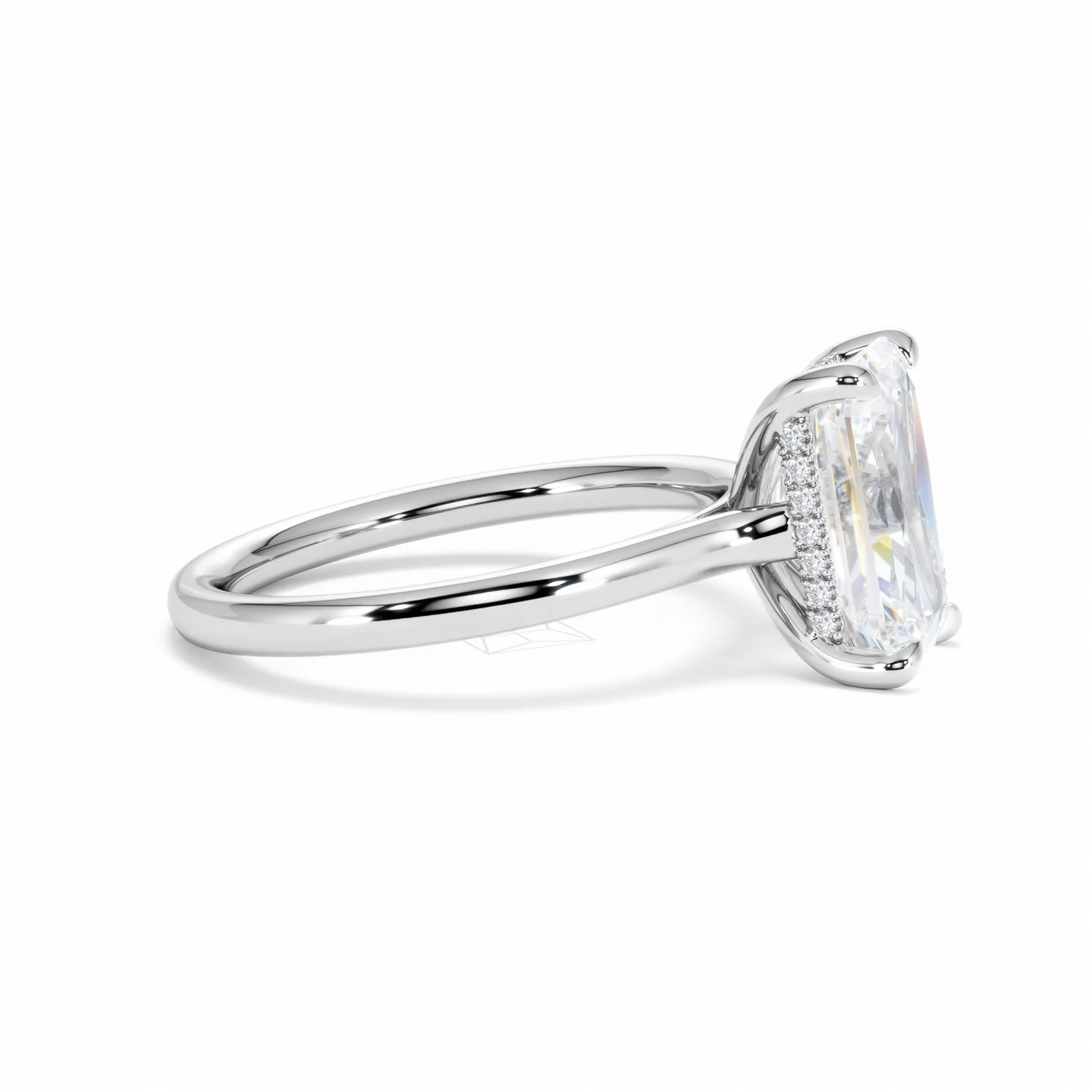 Amora Radiant 3.00ct Hidden Halo Lab Diamond Engagement Ring G/VS1 Set in 18K White Gold - Image 24
