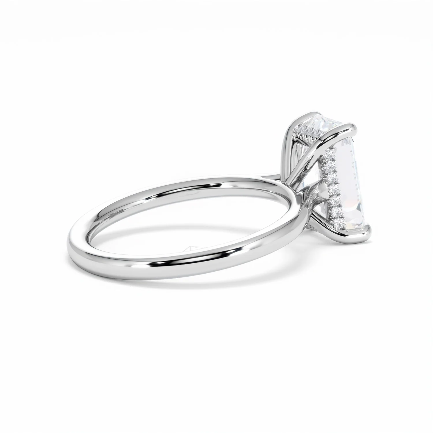 Amora Radiant 3.00ct Hidden Halo Lab Diamond Engagement Ring G/VS1 Set in 18K White Gold - Image 34