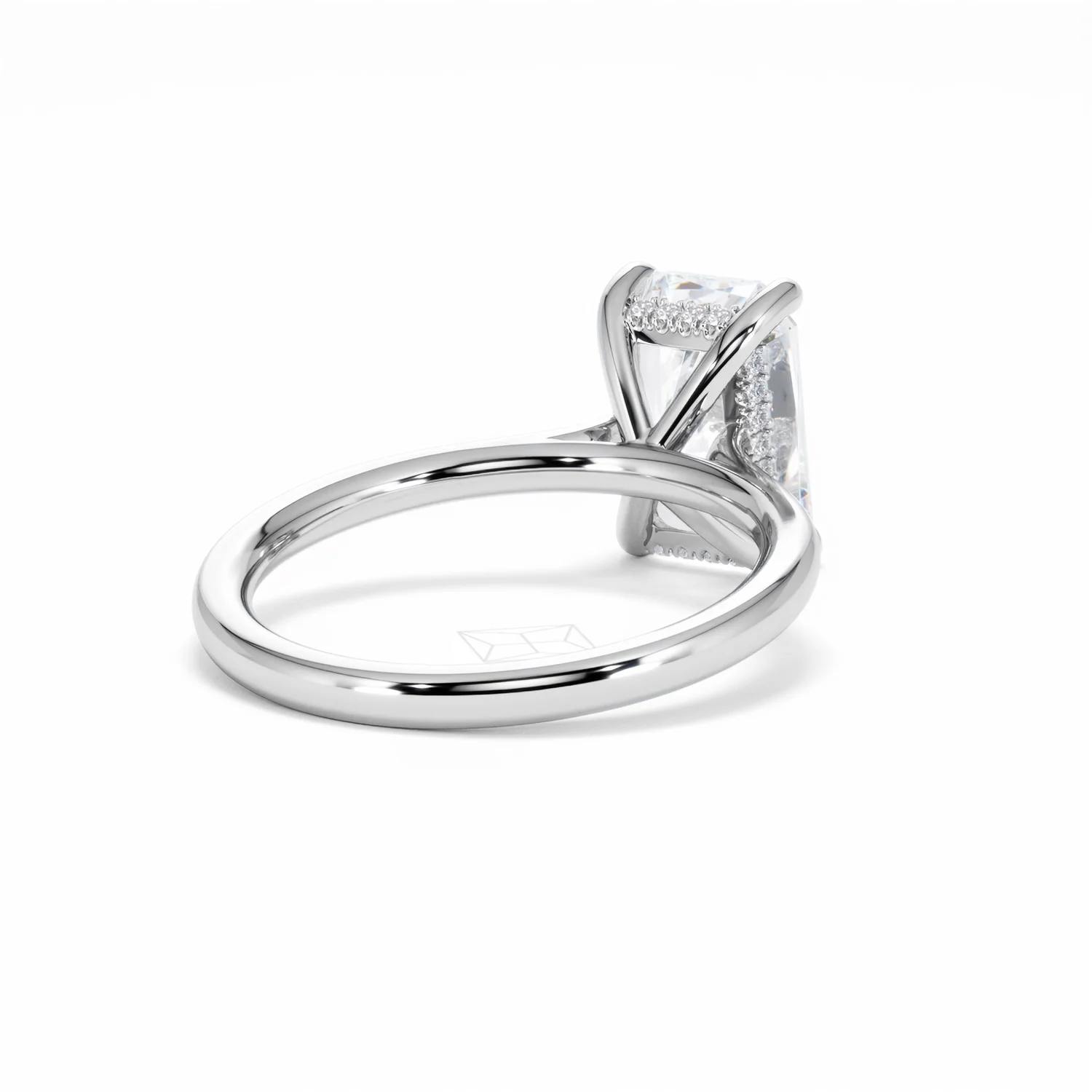 Amora Radiant 3.00ct Hidden Halo Lab Diamond Engagement Ring G/VS1 Set in 18K White Gold - Image 41