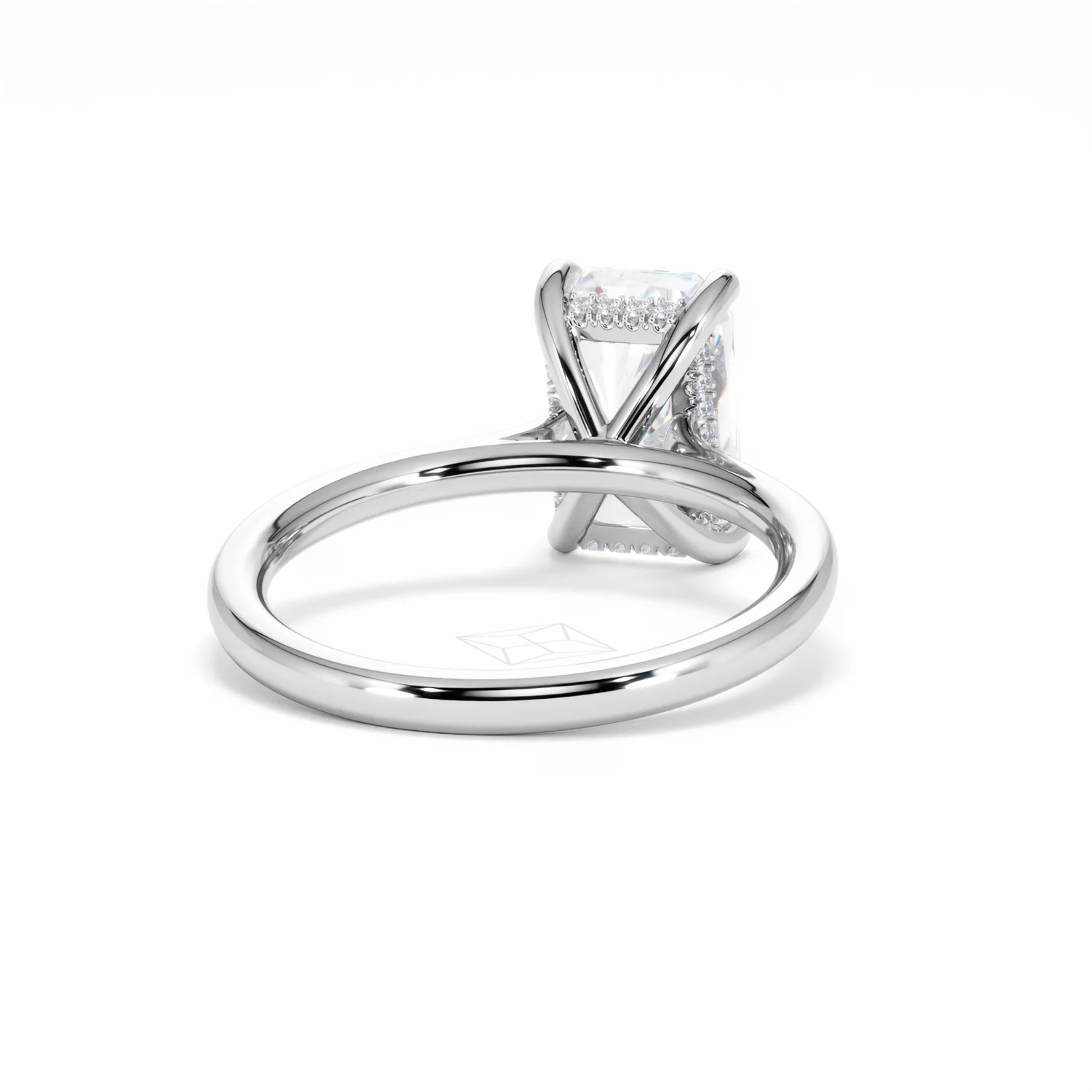 Amora Radiant 3.00ct Hidden Halo Lab Diamond Engagement Ring G/VS1 Set in 18K White Gold - Image 44