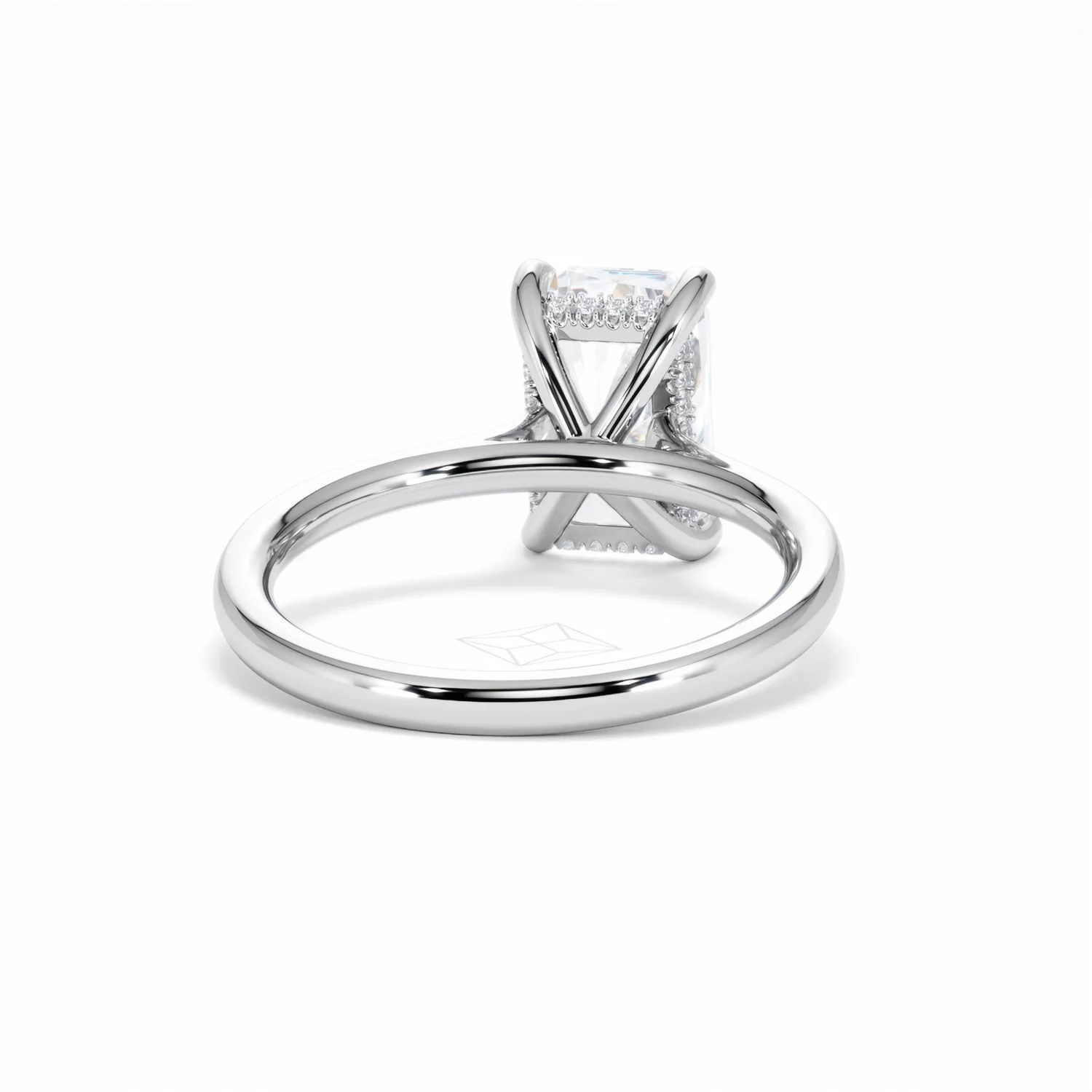 Amora Radiant 3.00ct Hidden Halo Lab Diamond Engagement Ring G/VS1 Set in 18K White Gold - Image 45