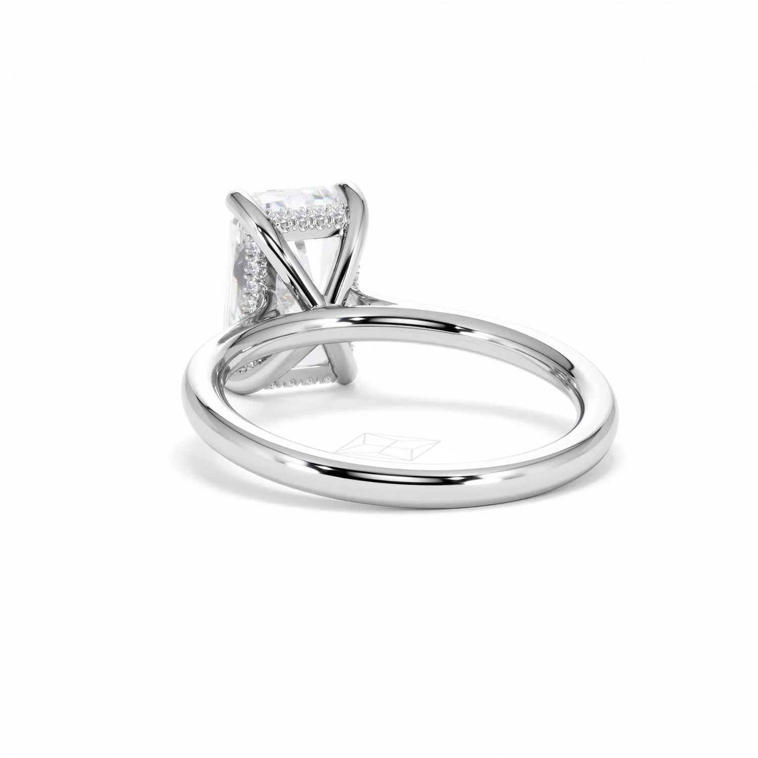 Amora Radiant 3.00ct Hidden Halo Lab Diamond Engagement Ring G/VS1 Set in 18K White Gold - Image 53