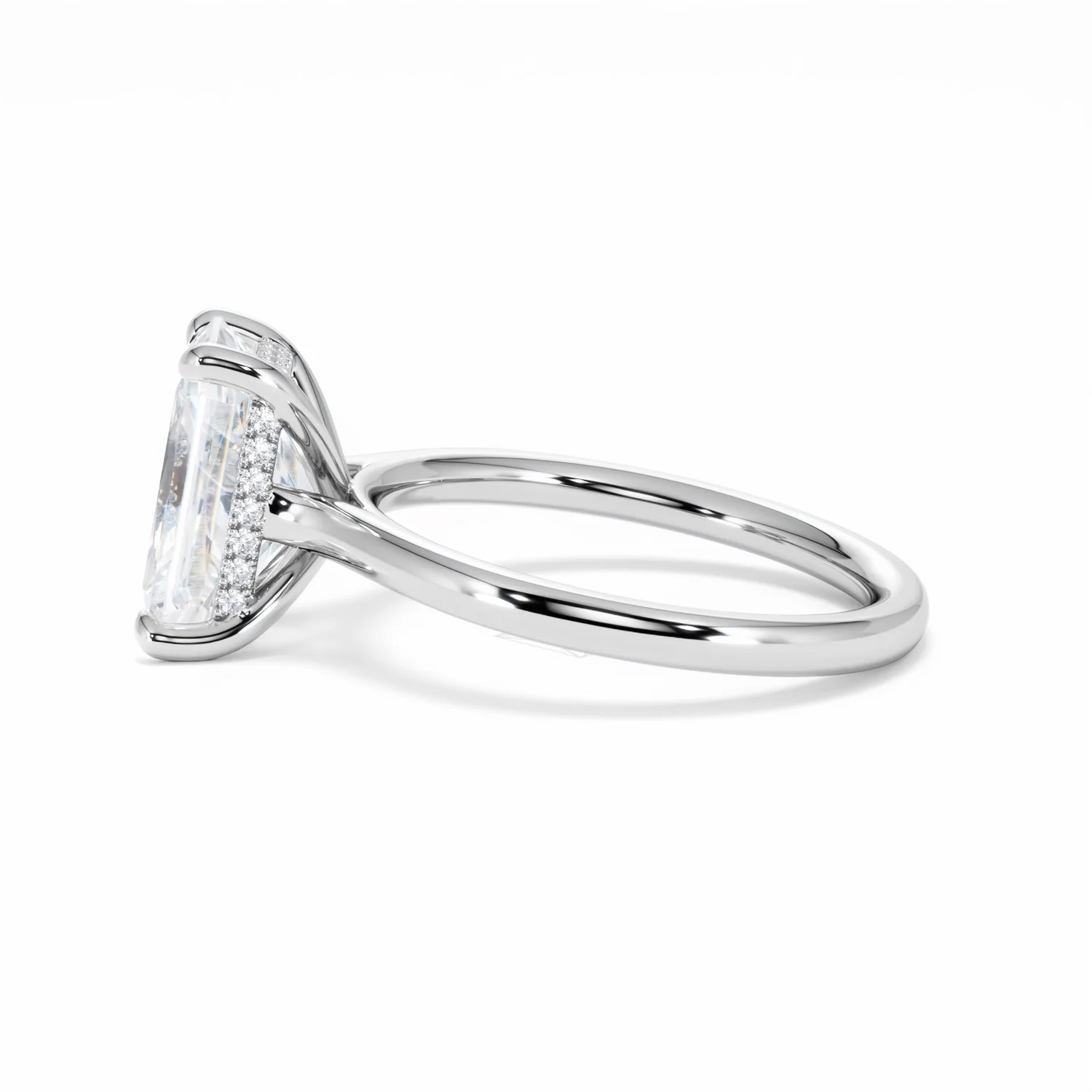 Amora Radiant 3.00ct Hidden Halo Lab Diamond Engagement Ring G/VS1 Set in 18K White Gold - Image 68